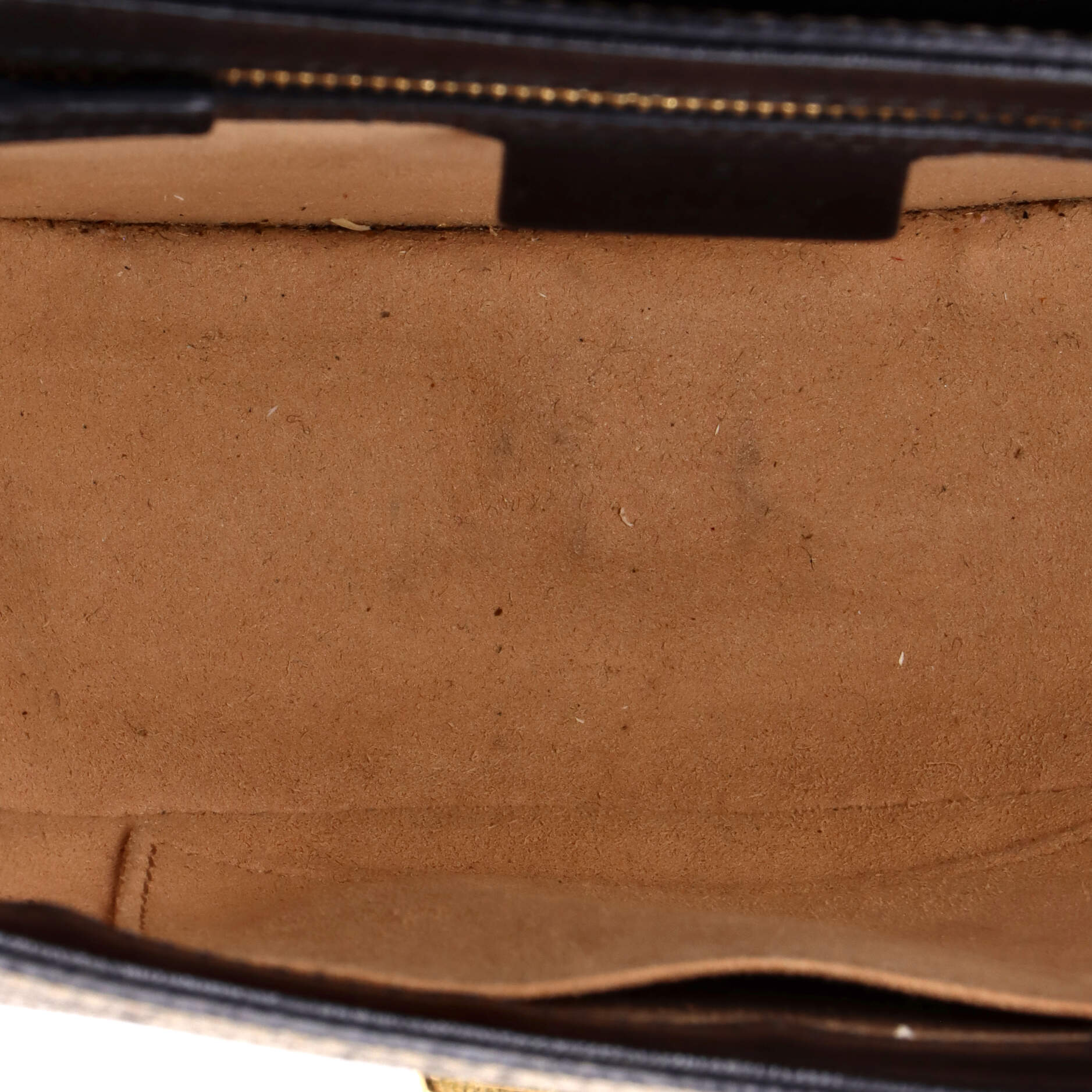 Padlock Saddle Shoulder Bag GG Coated Canvas and Leather Small