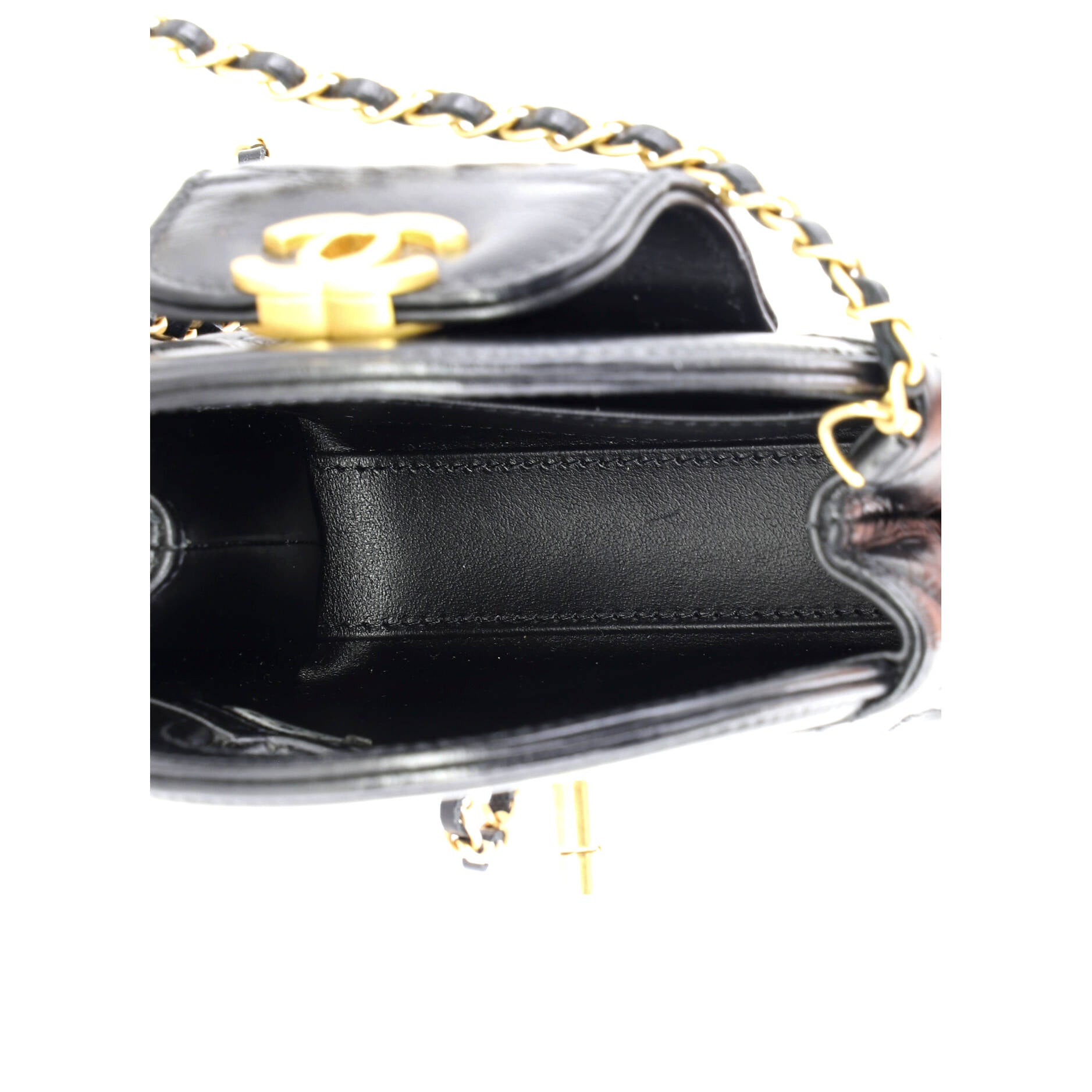 Kelly Top Handle Shopping Bag Quilted Shiny Aged Calfskin Nano
