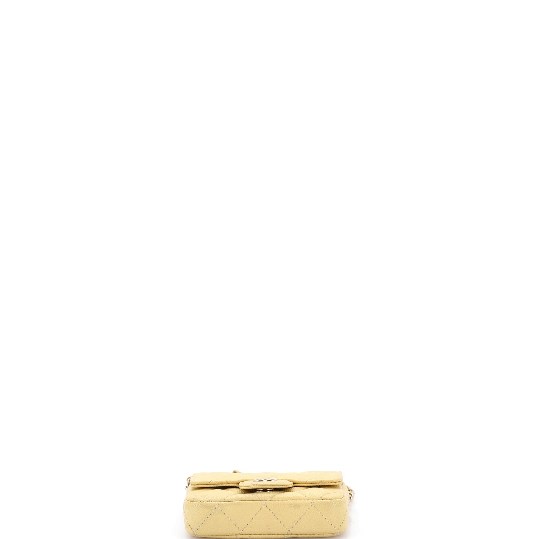 Classic Square Flap Clutch with Chain Quilted Caviar Mini