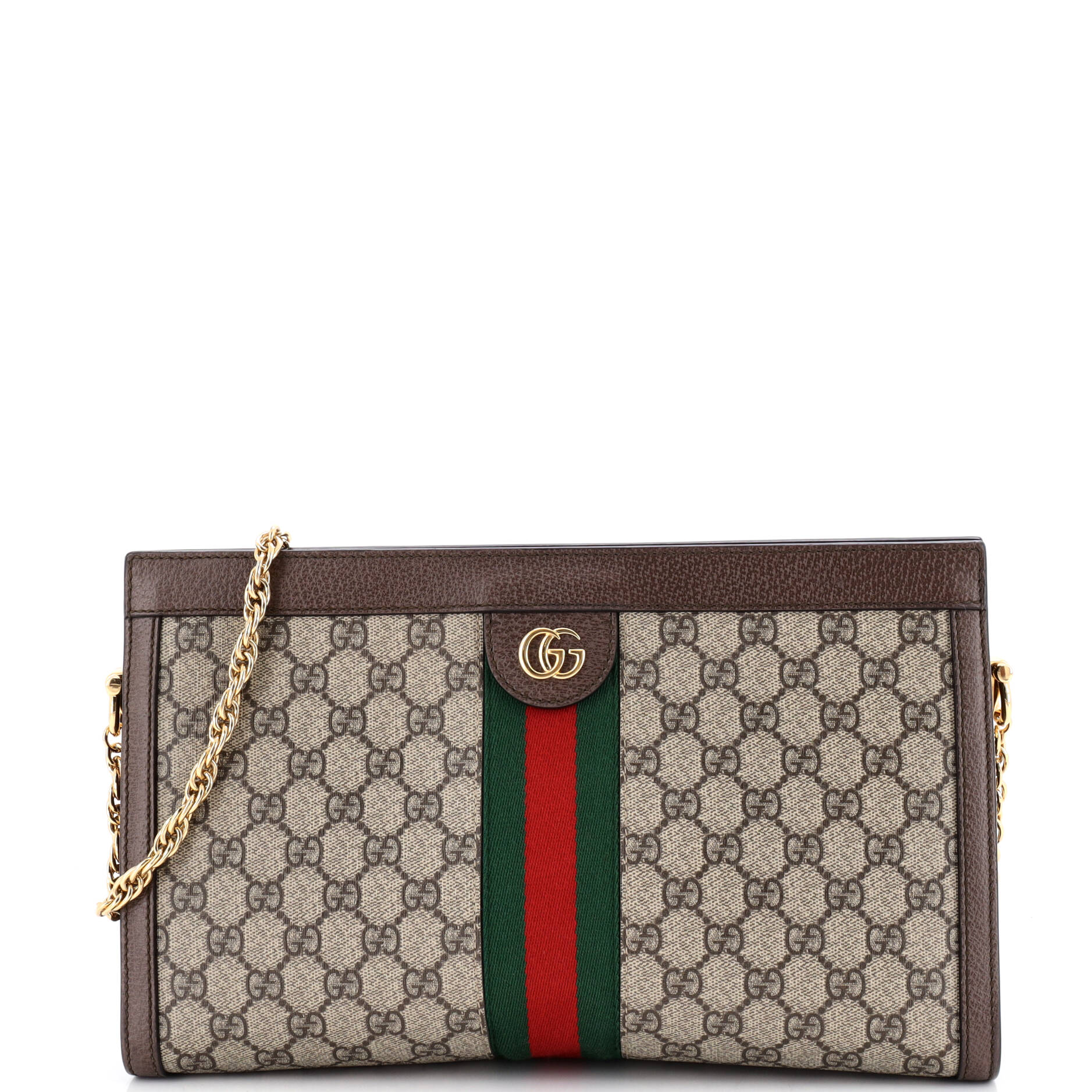 Ophidia Chain Shoulder Bag GG Coated Canvas Medium
