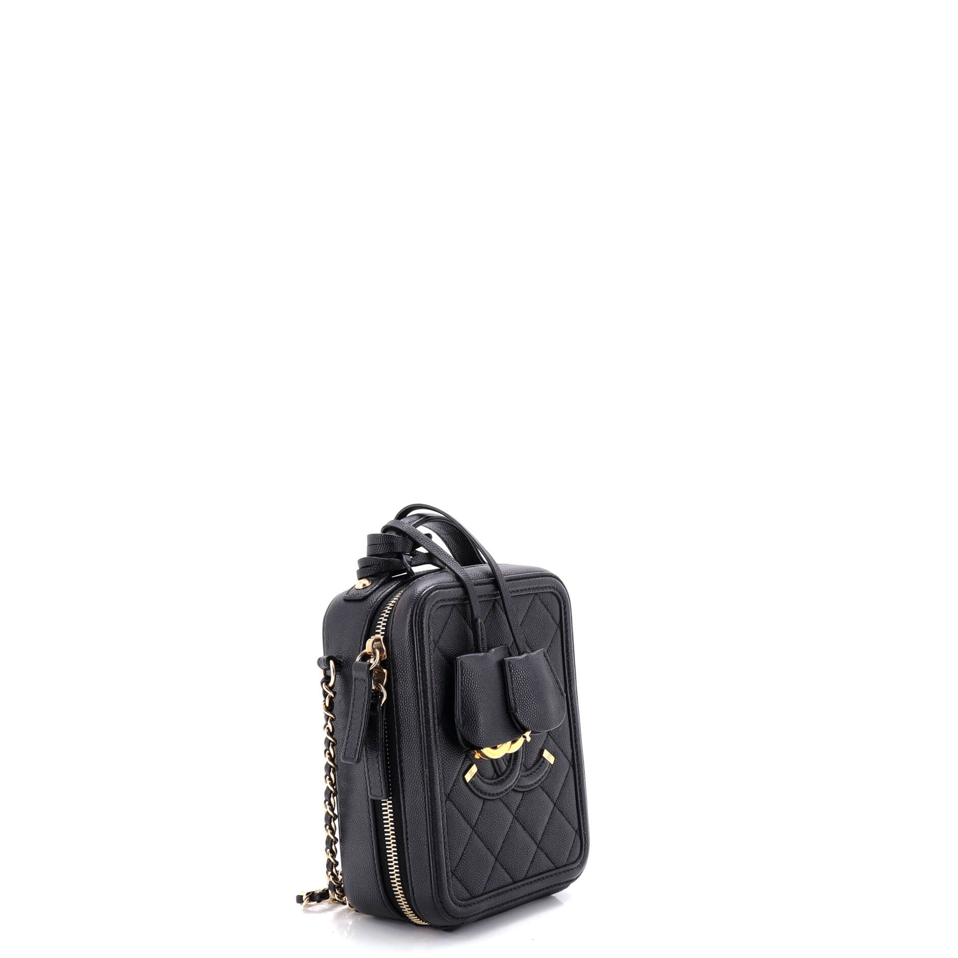 Filigree Vertical Vanity Case Quilted Caviar