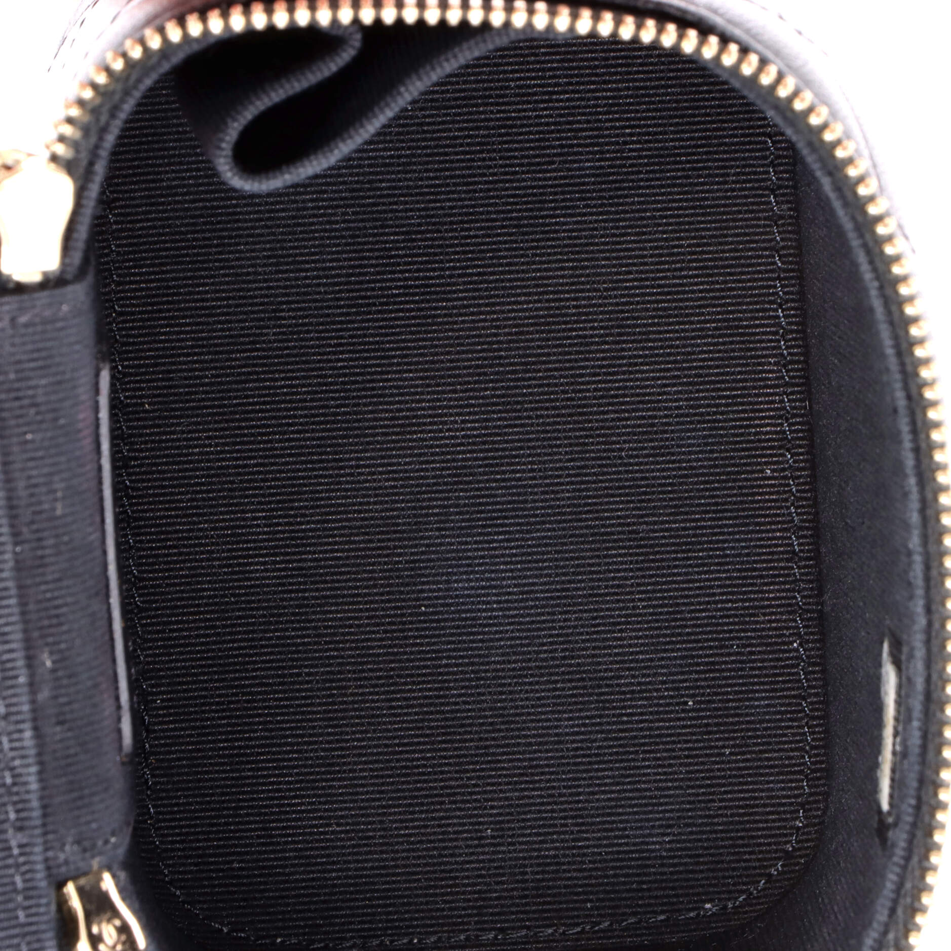 Classic Top Handle Vanity Case with Chain Quilted Lambskin Mini