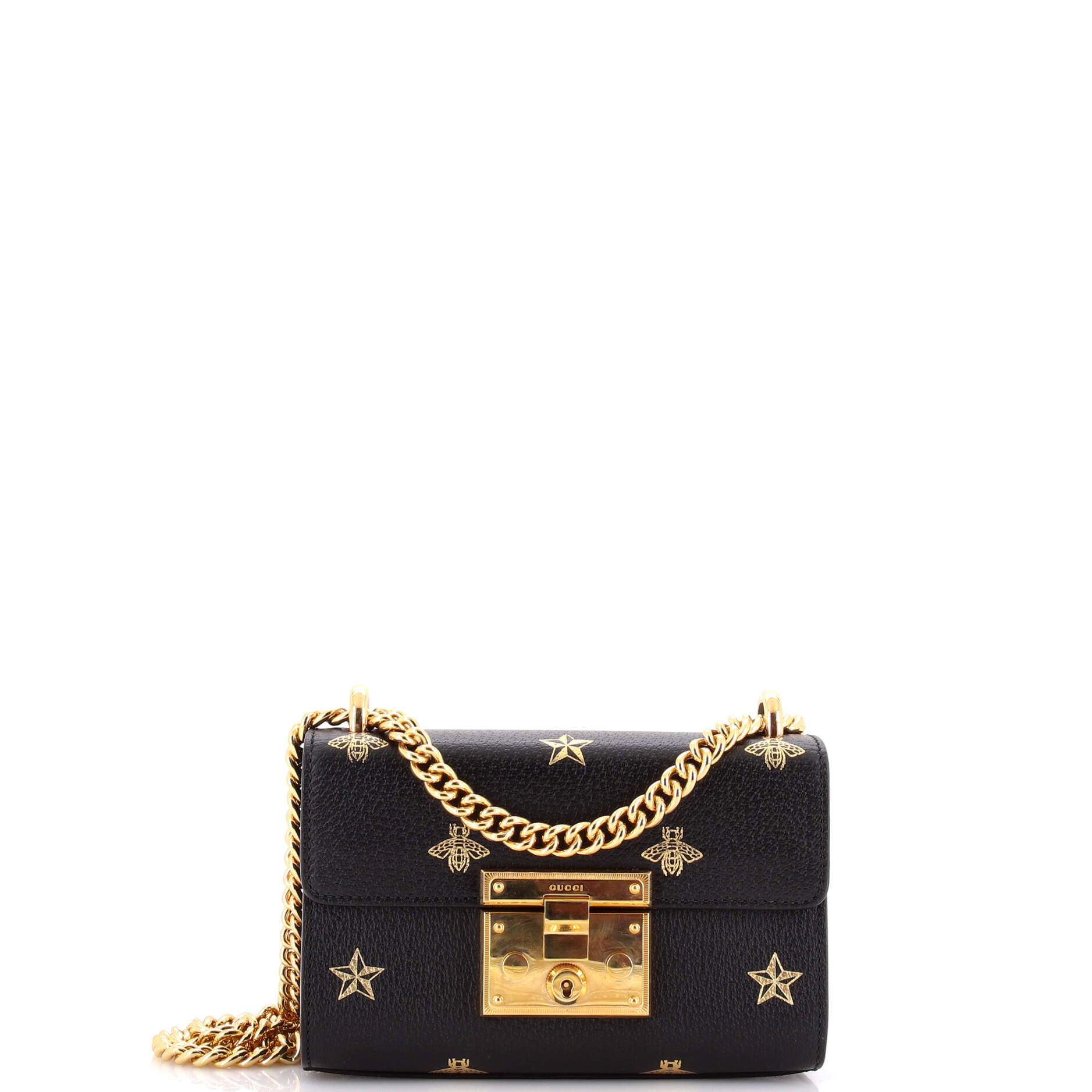 Padlock Shoulder Bag Printed Leather Small