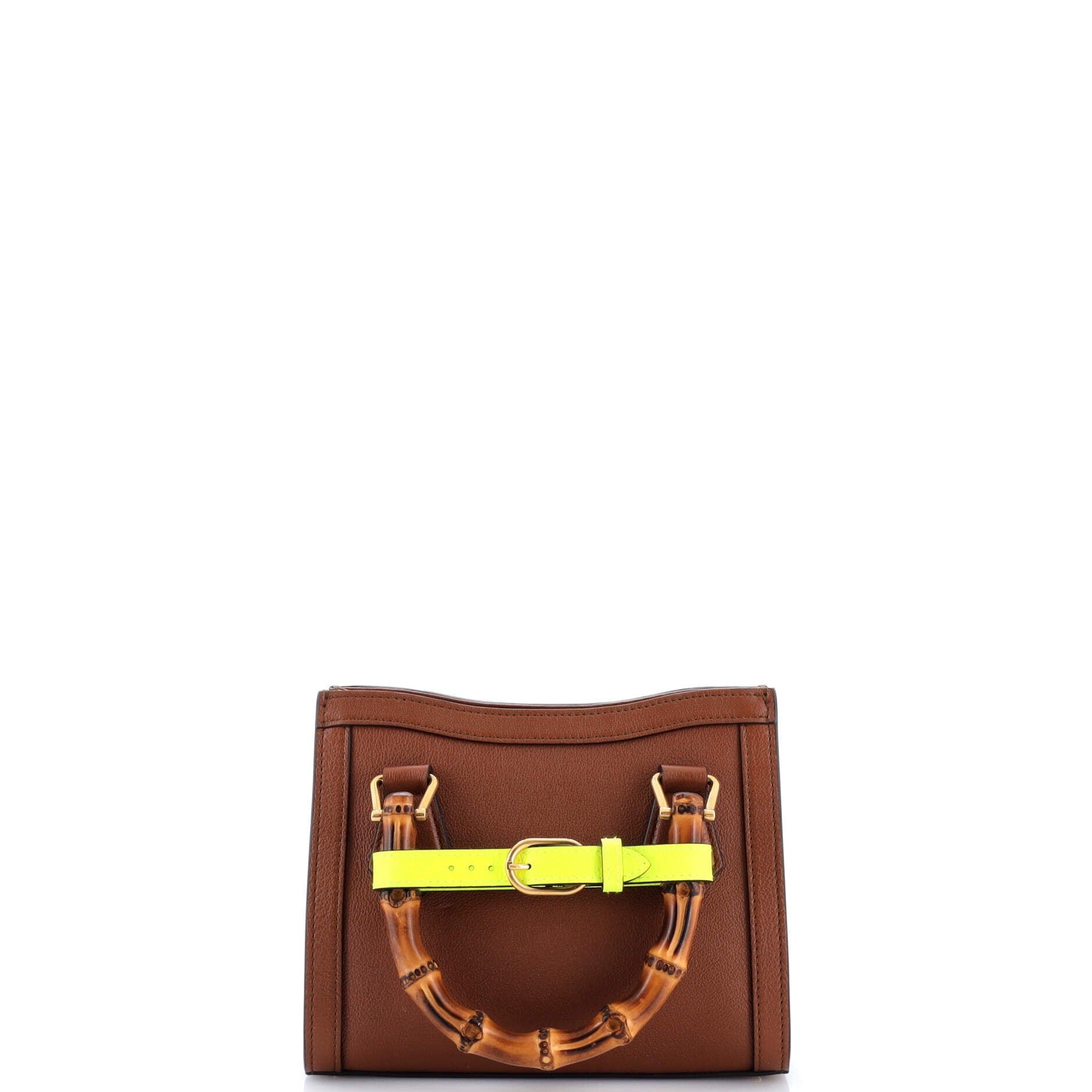 Diana NM Bamboo Handle Tote Leather Mini