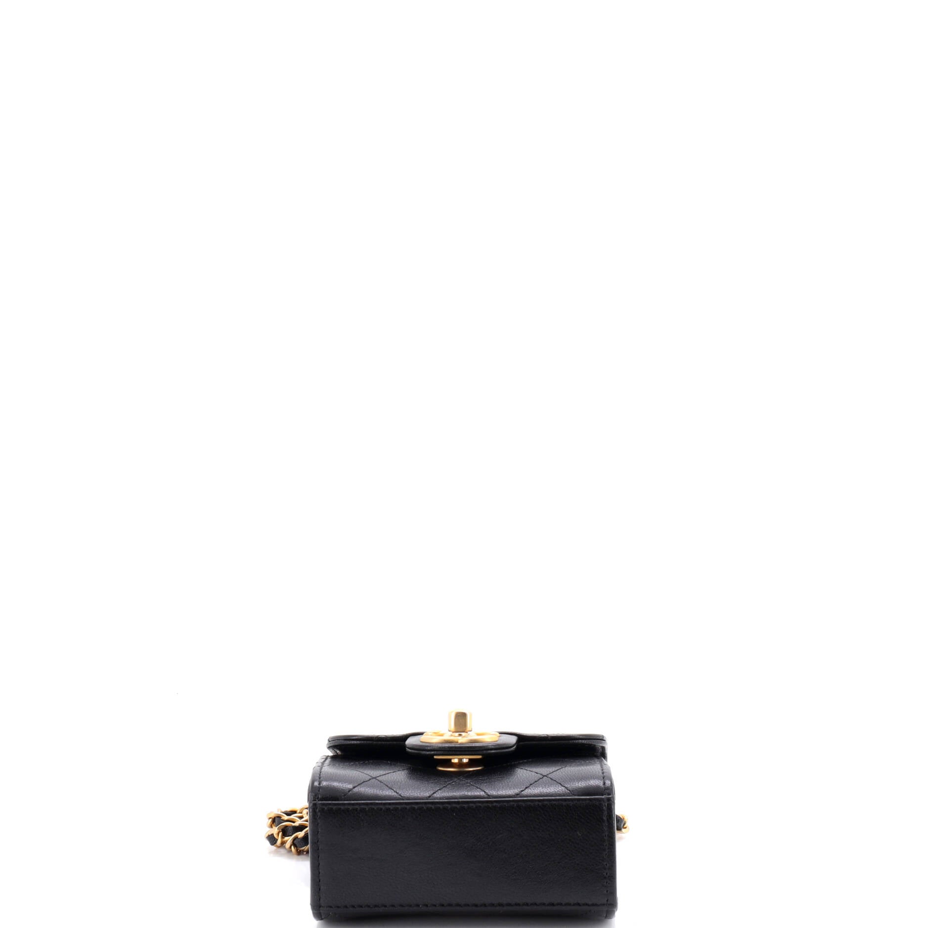 Chic Pearls Flap Clutch with Chain Quilted Goatskin Mini