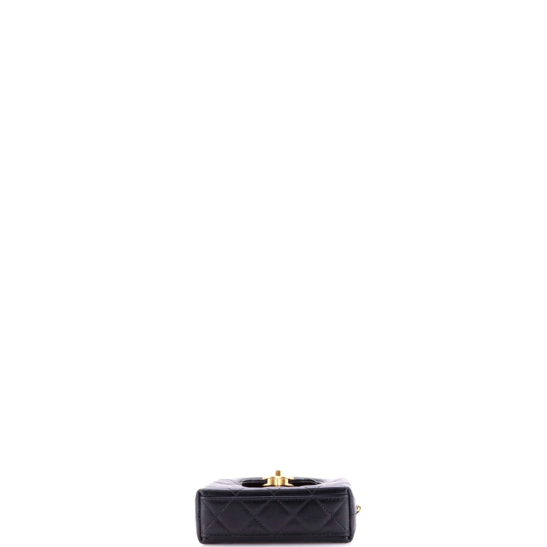 Kelly Top Handle Shopping Bag Quilted Shiny Aged Calfskin Nano