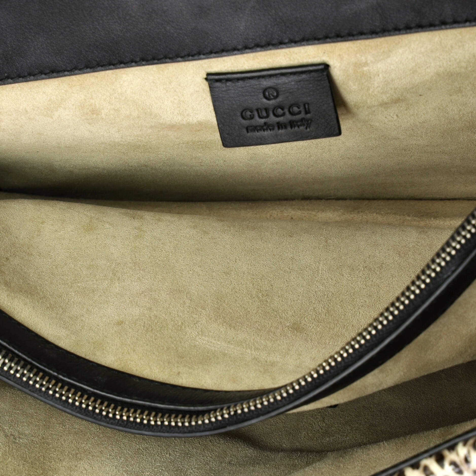MLB Dionysus Bag Embroidered GG Coated Canvas with Python Small