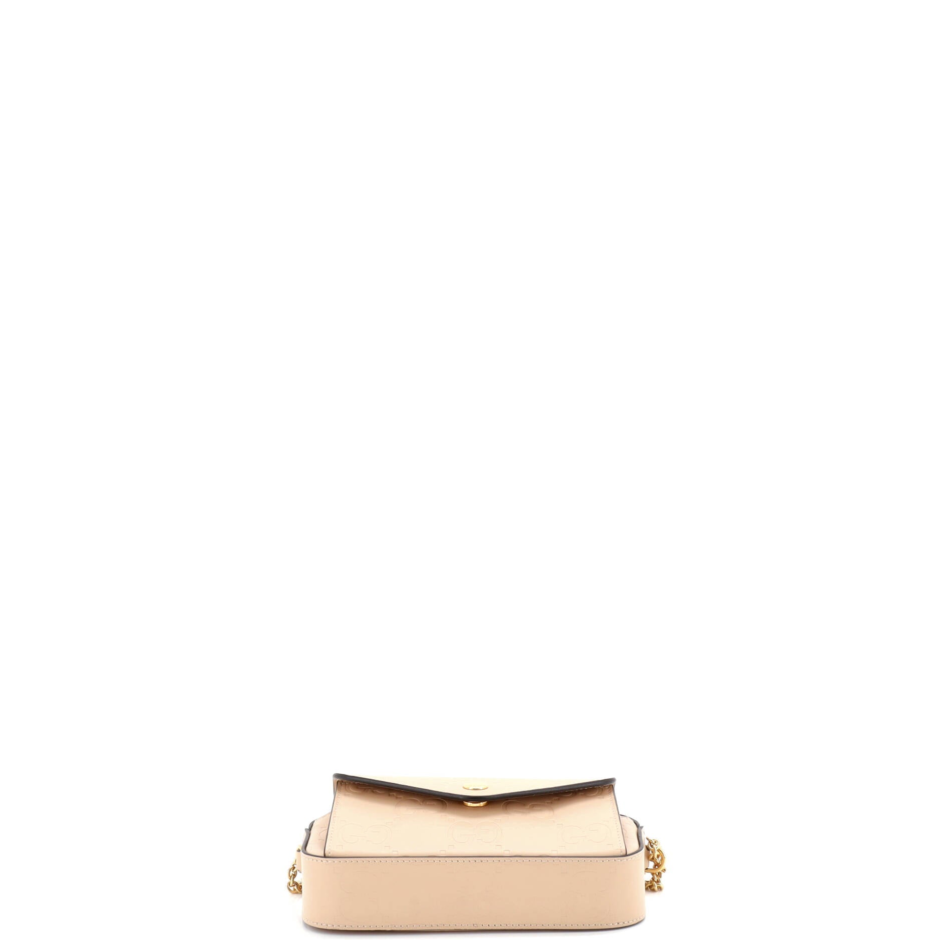 Front Pocket Chain Shoulder Bag Jumbo GG Embossed Leather Super Mini