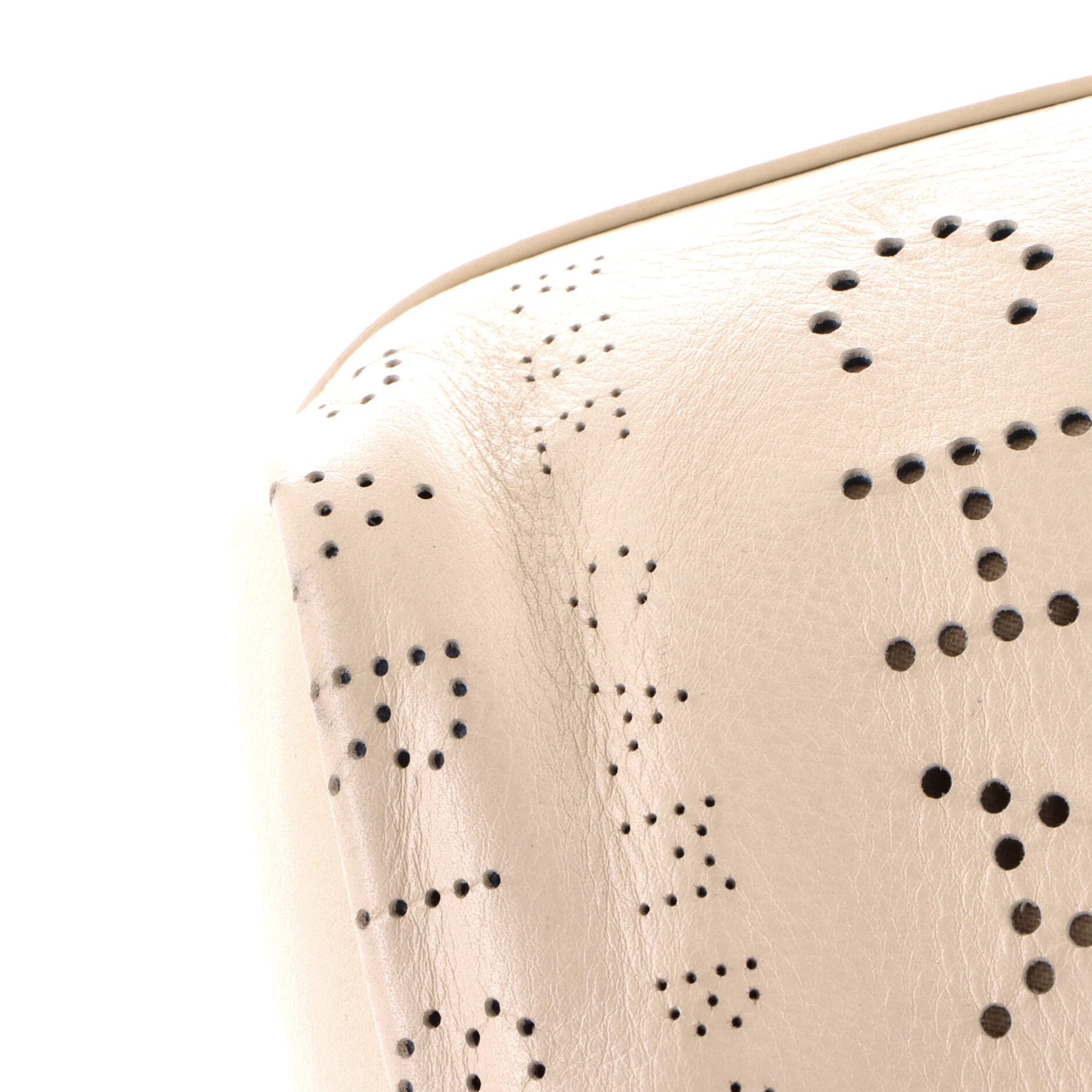 Logo Eyelets Shopping Tote Perforated Calfskin Medium
