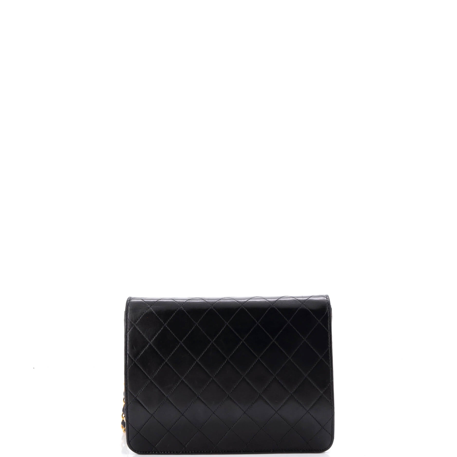 Vintage Clutch with Chain Quilted Leather Small