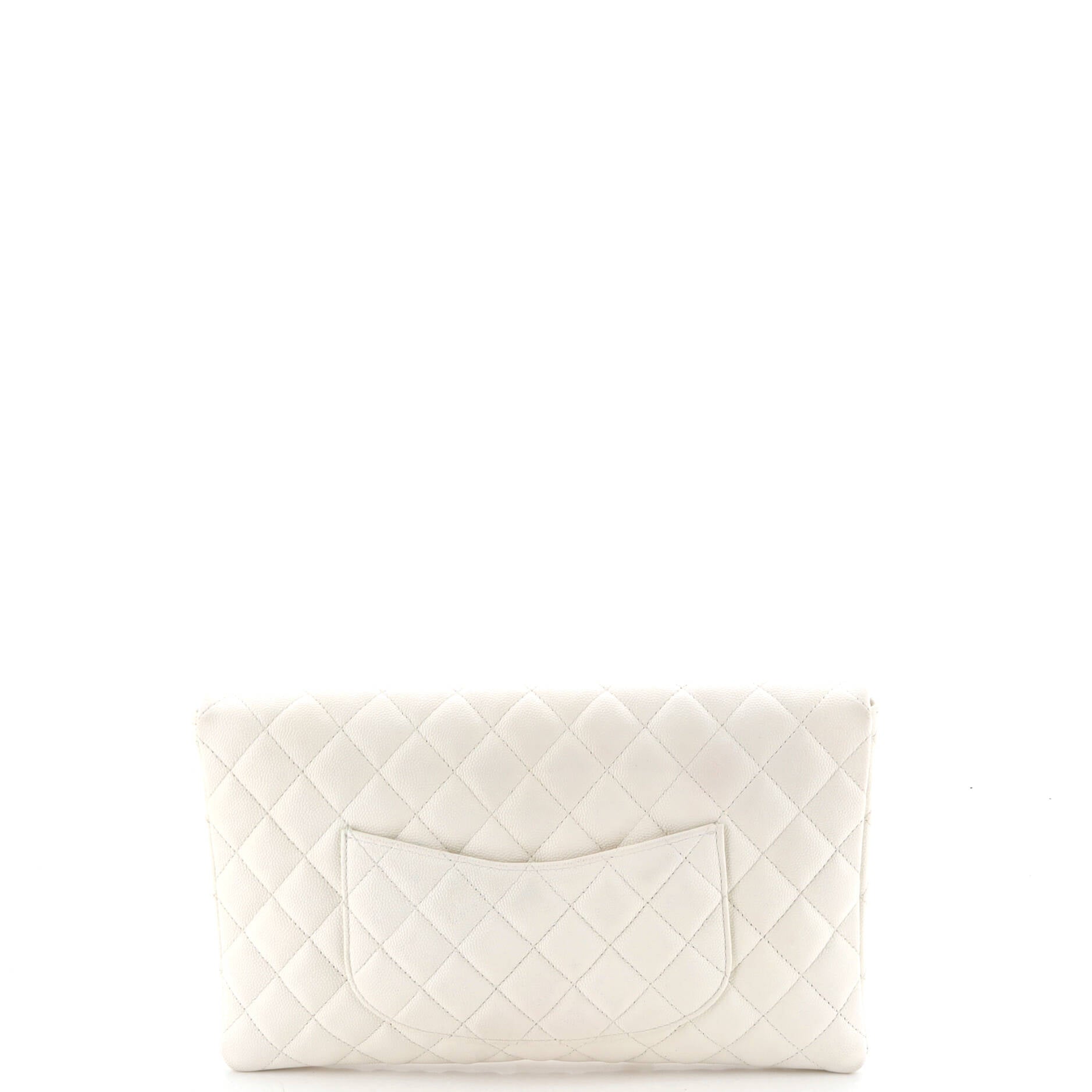 Classic Flap Clutch Quilted Caviar