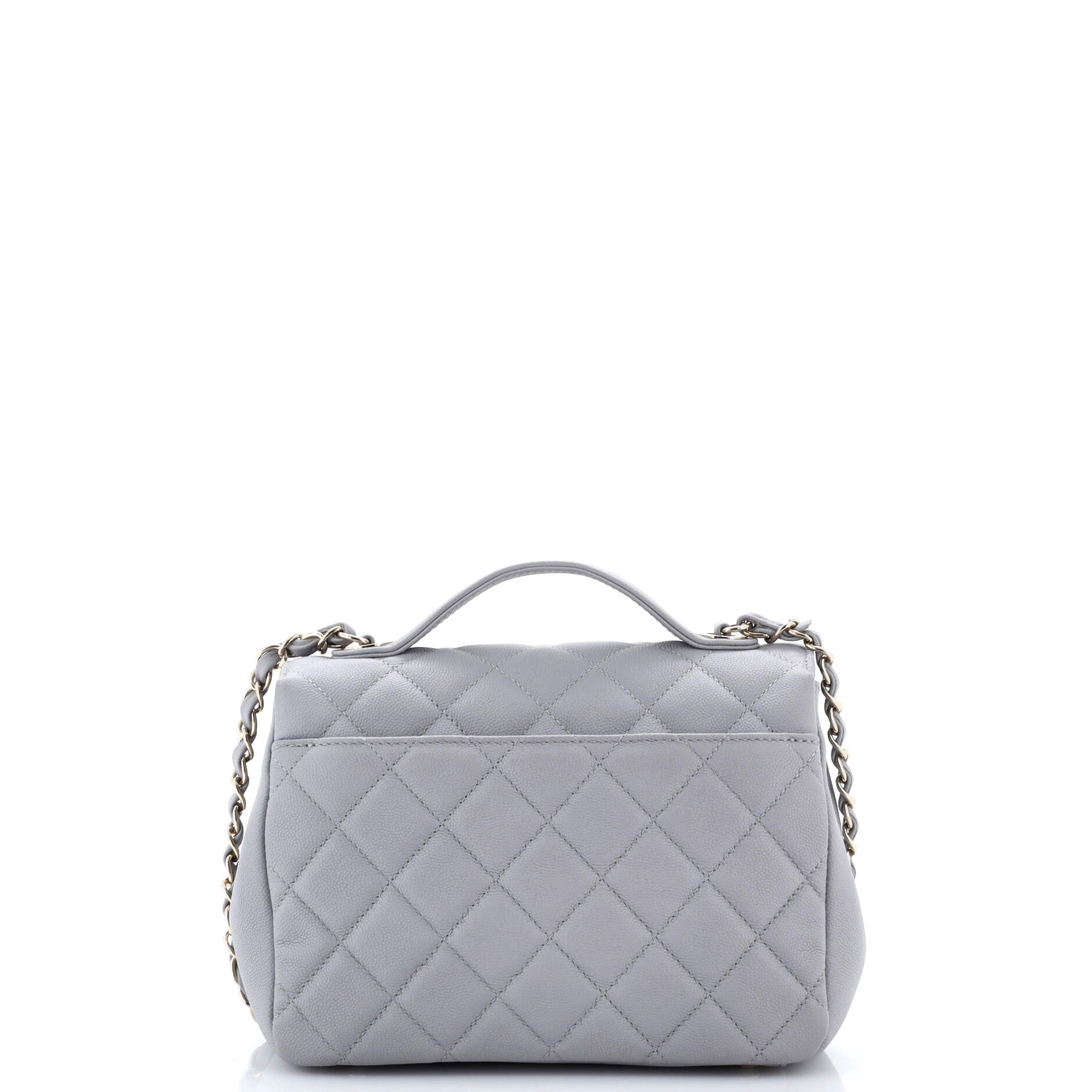 Business Affinity Flap Bag Quilted Caviar Small