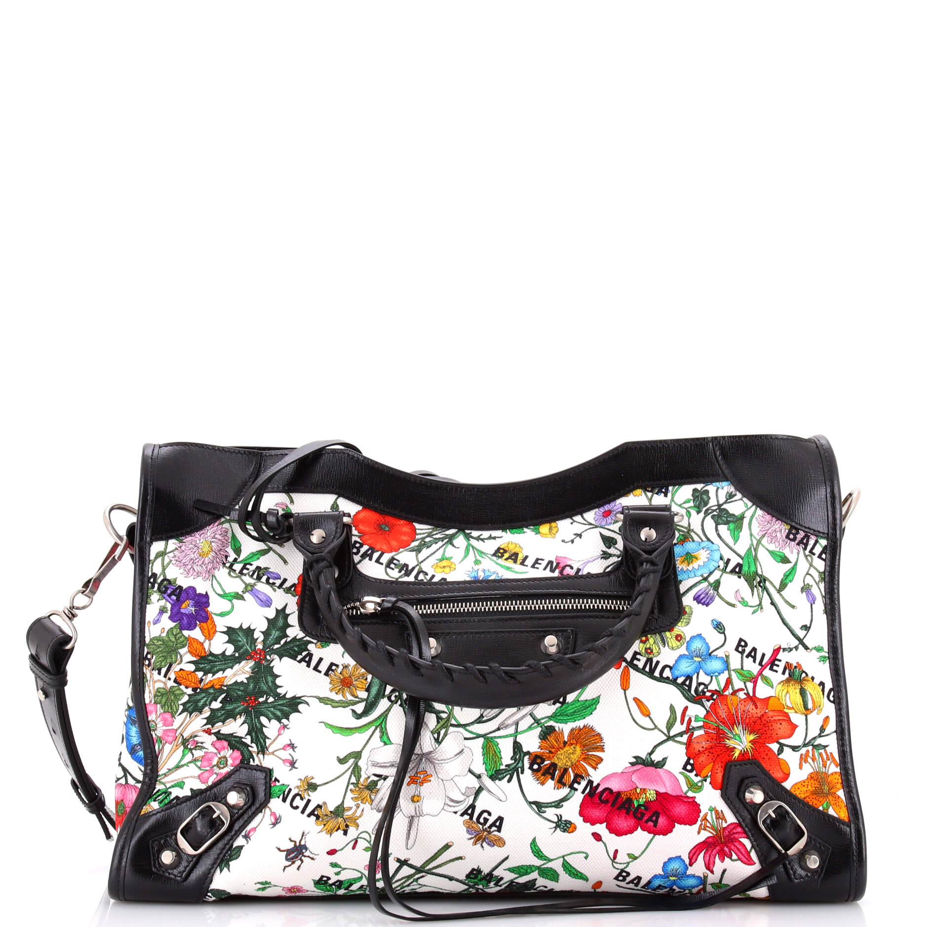 x Balenciaga The Hacker Project Neo Classic City Bag Flora Canvas Medium