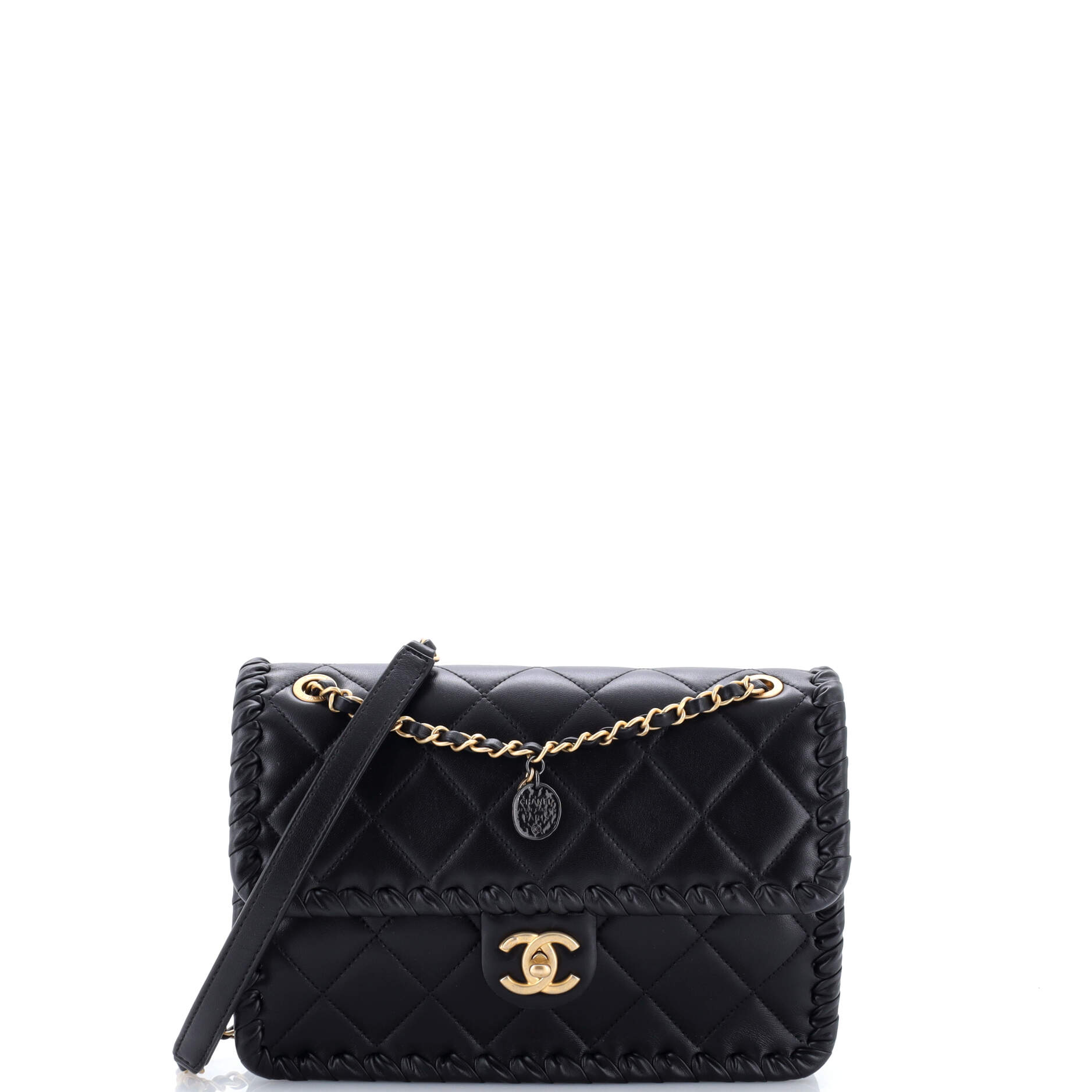 My Own Frame Flap Bag Braided Quilted Calfskin Small