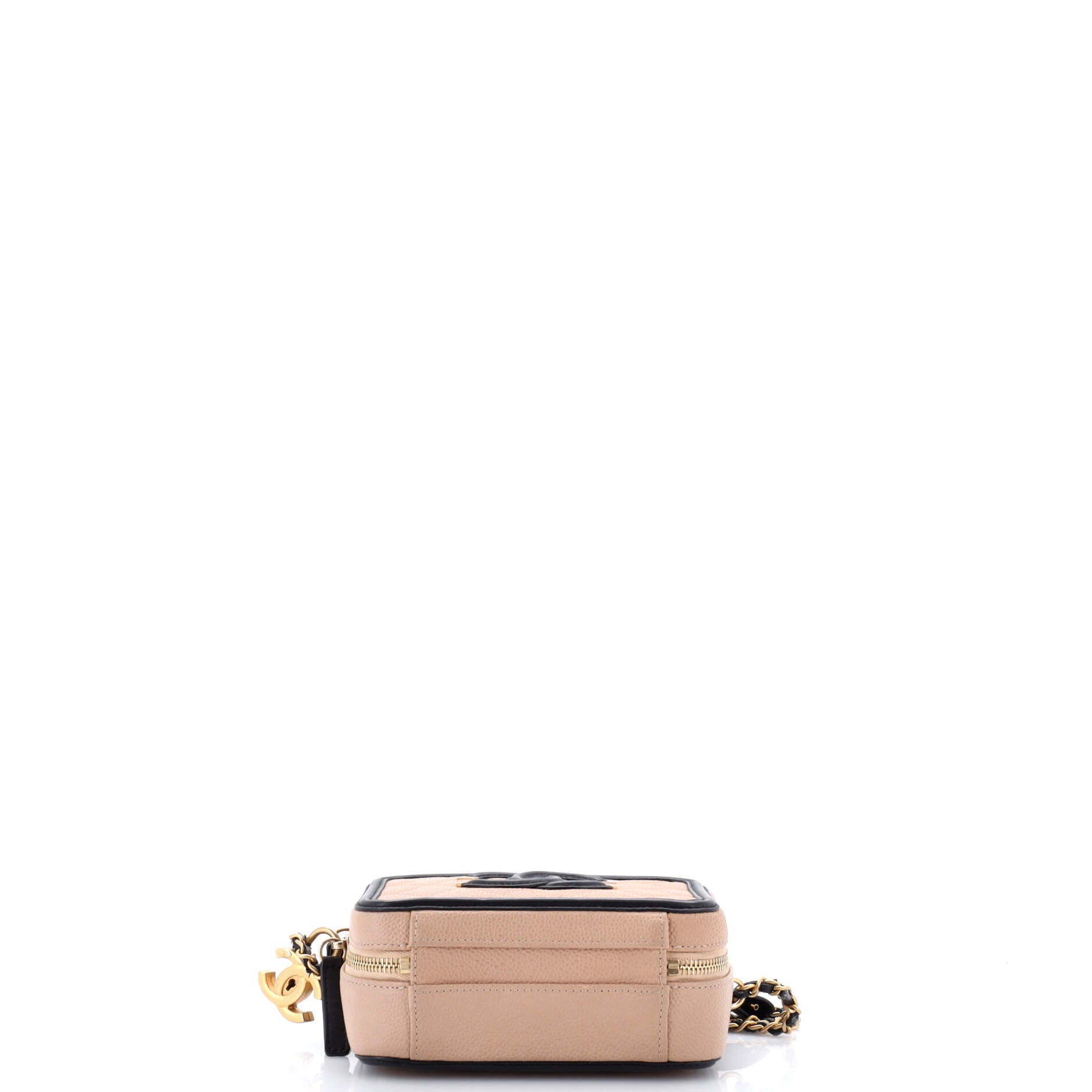 Filigree Vanity Case Quilted Caviar Small