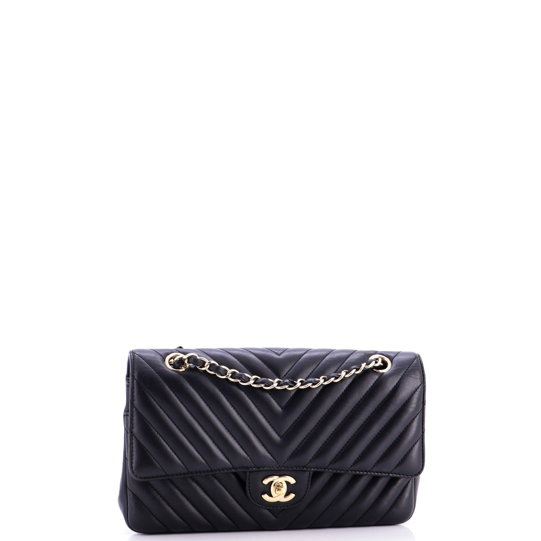 Classic Double Flap Bag Chevron Lambskin Medium