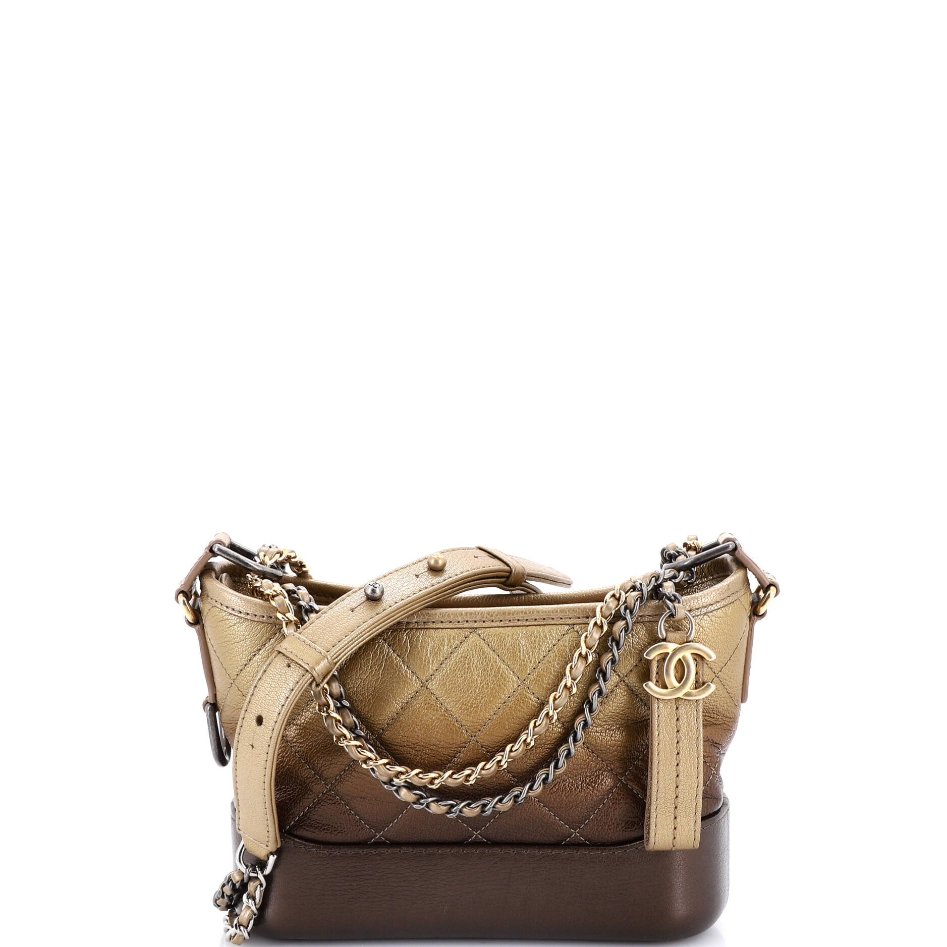 Gabrielle Hobo Quilted Ombre Goatskin Small
