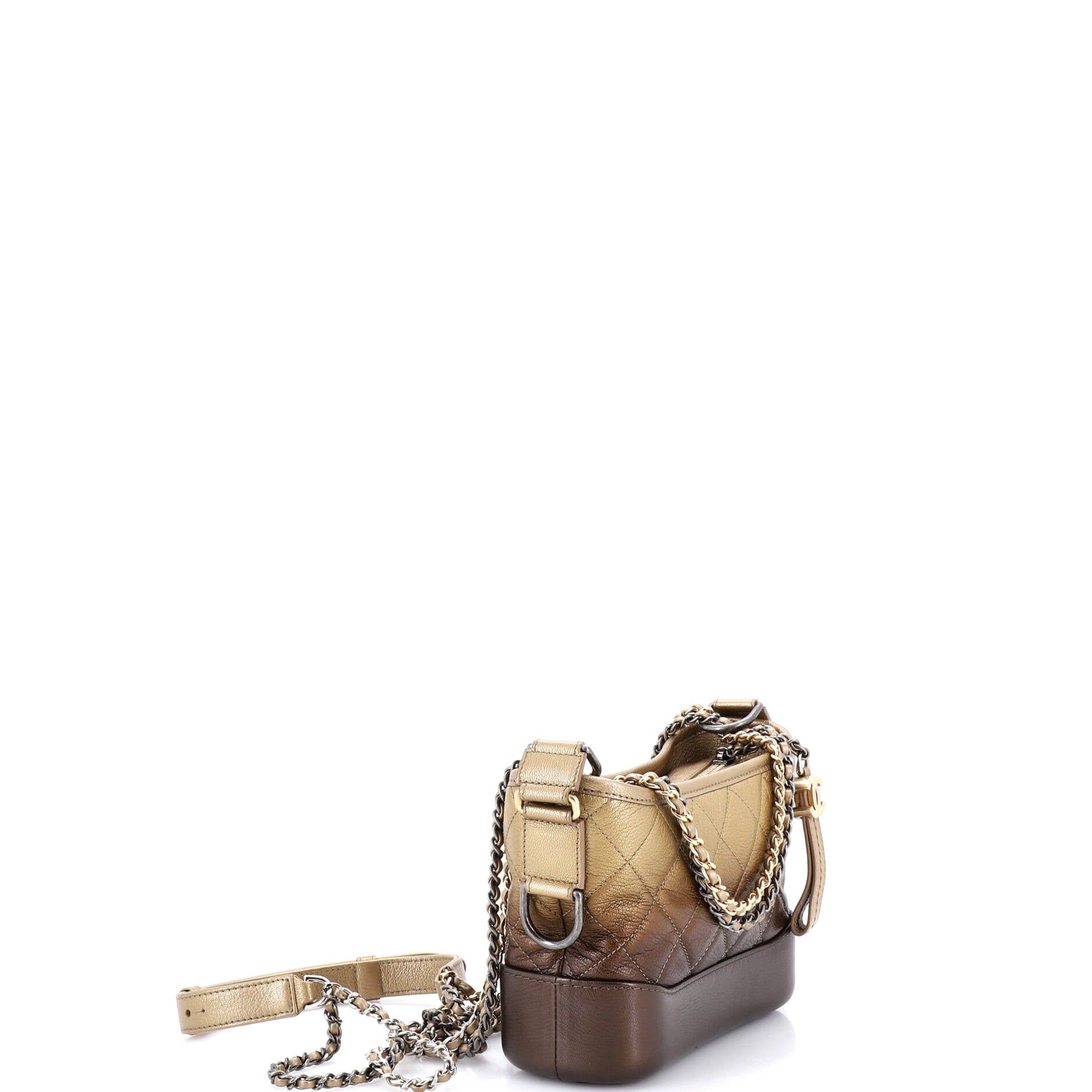 Gabrielle Hobo Quilted Ombre Goatskin Small