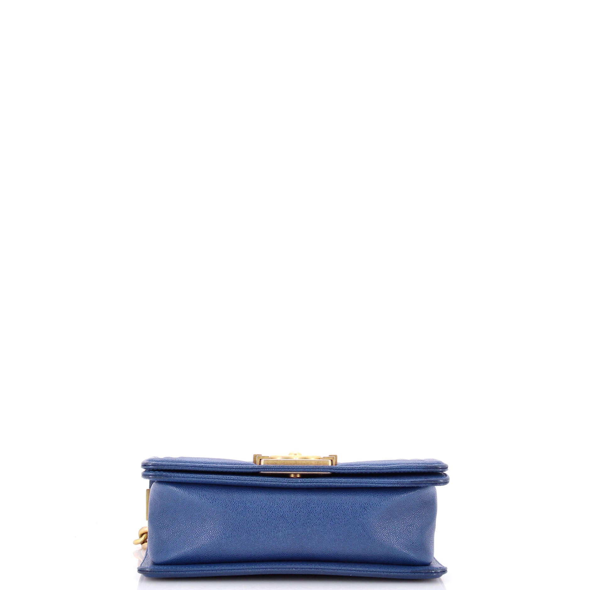 Boy Flap Bag Quilted Caviar Small