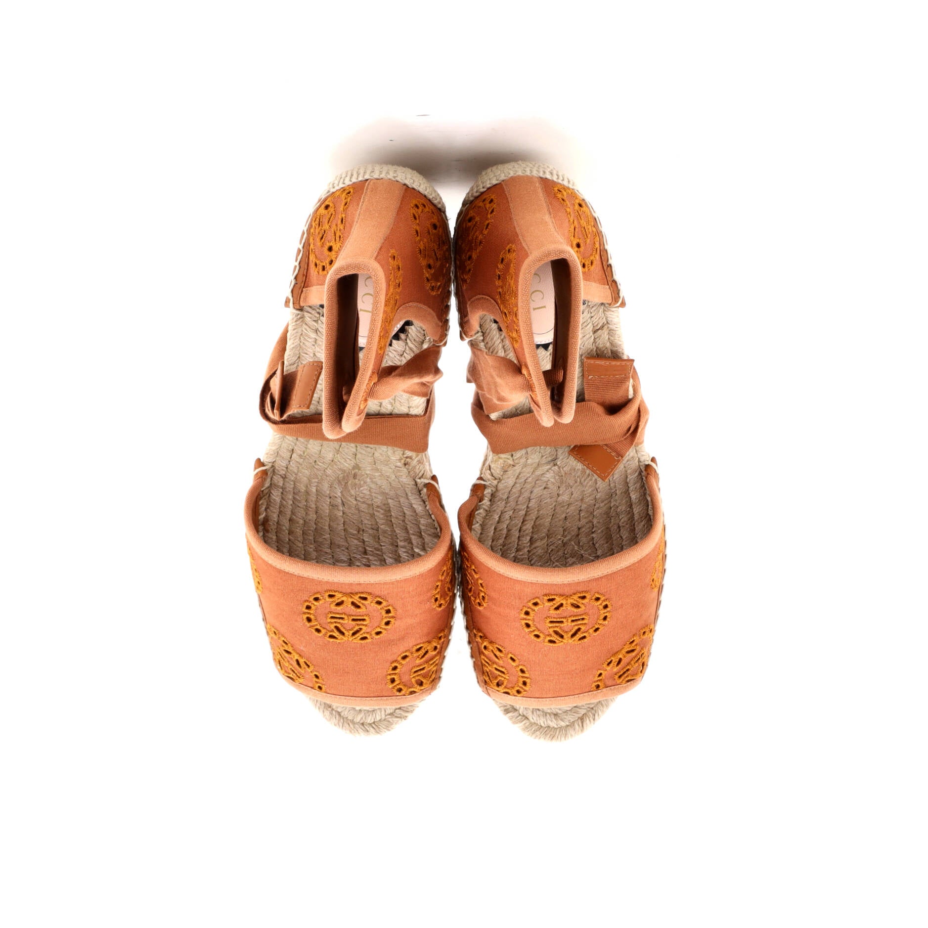 Women's Damita Espadrilles Interlocking G Embroidered Canvas