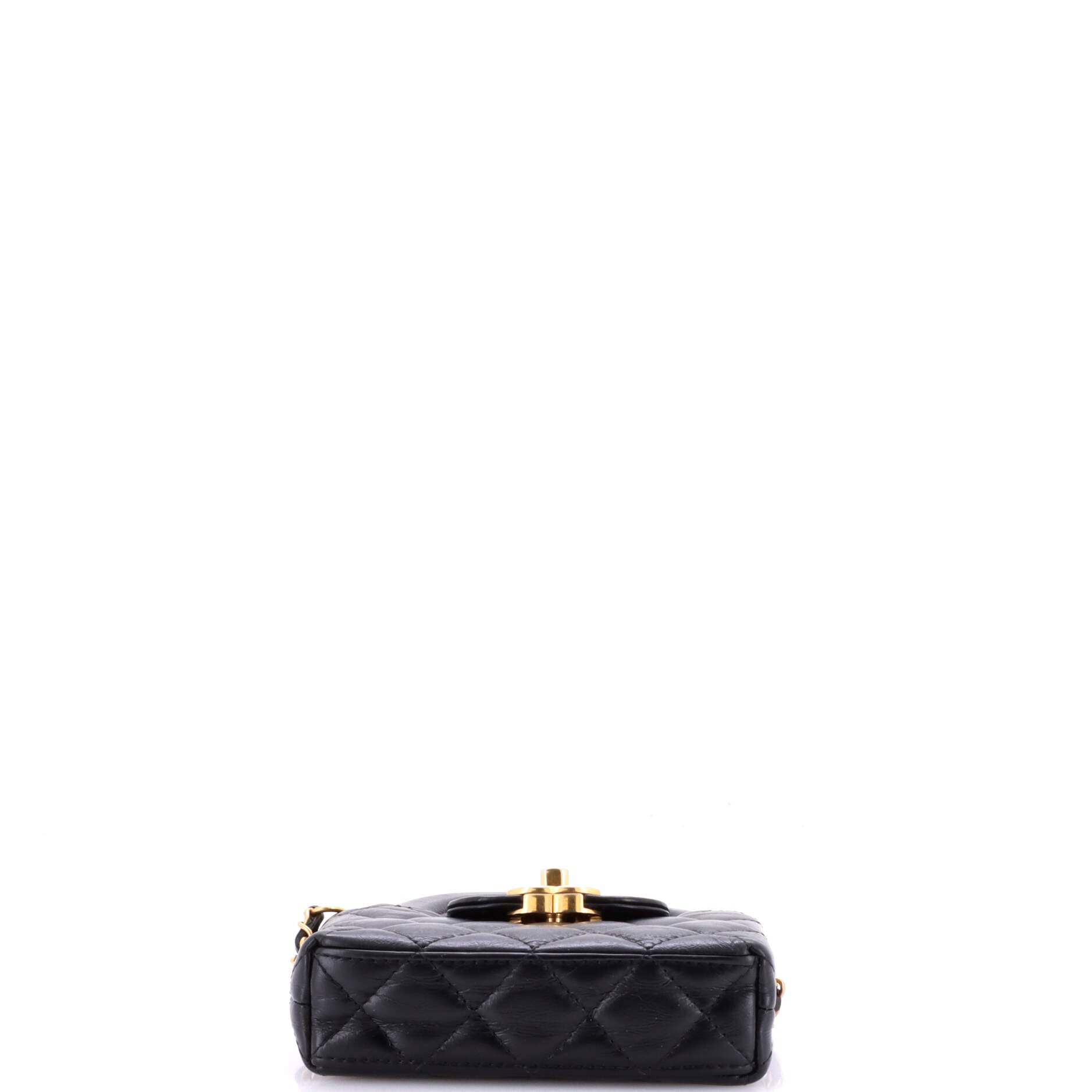 Kelly Top Handle Shopping Bag Quilted Shiny Aged Calfskin Nano