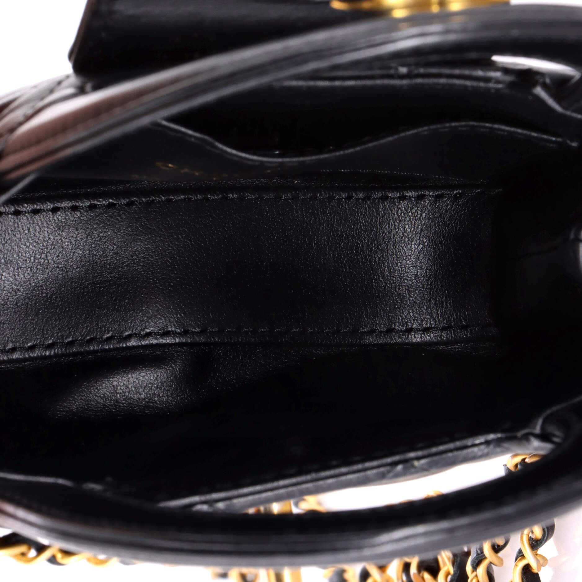 Kelly Top Handle Shopping Bag Quilted Shiny Aged Calfskin Nano