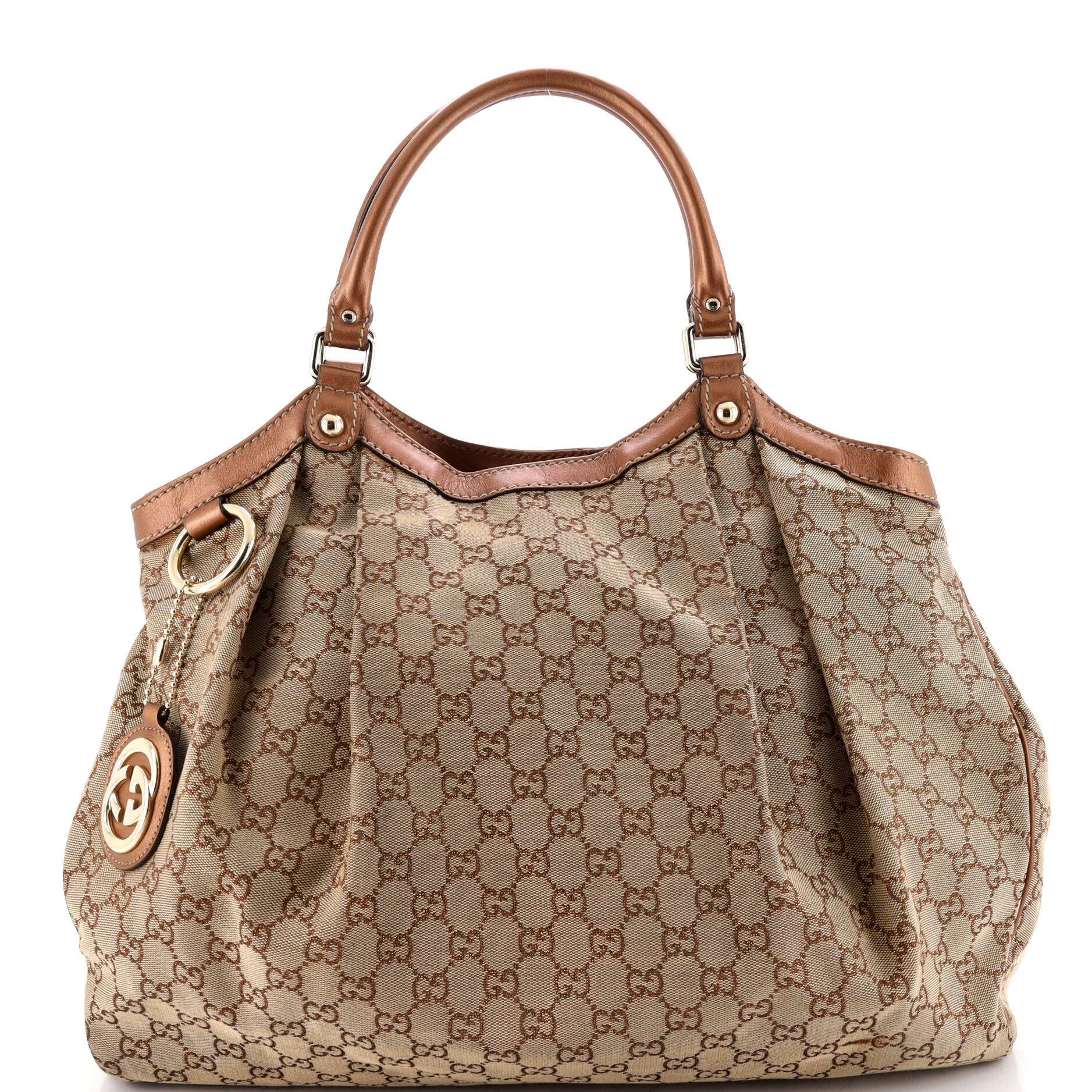 Sukey Tote GG Canvas with Leather Large