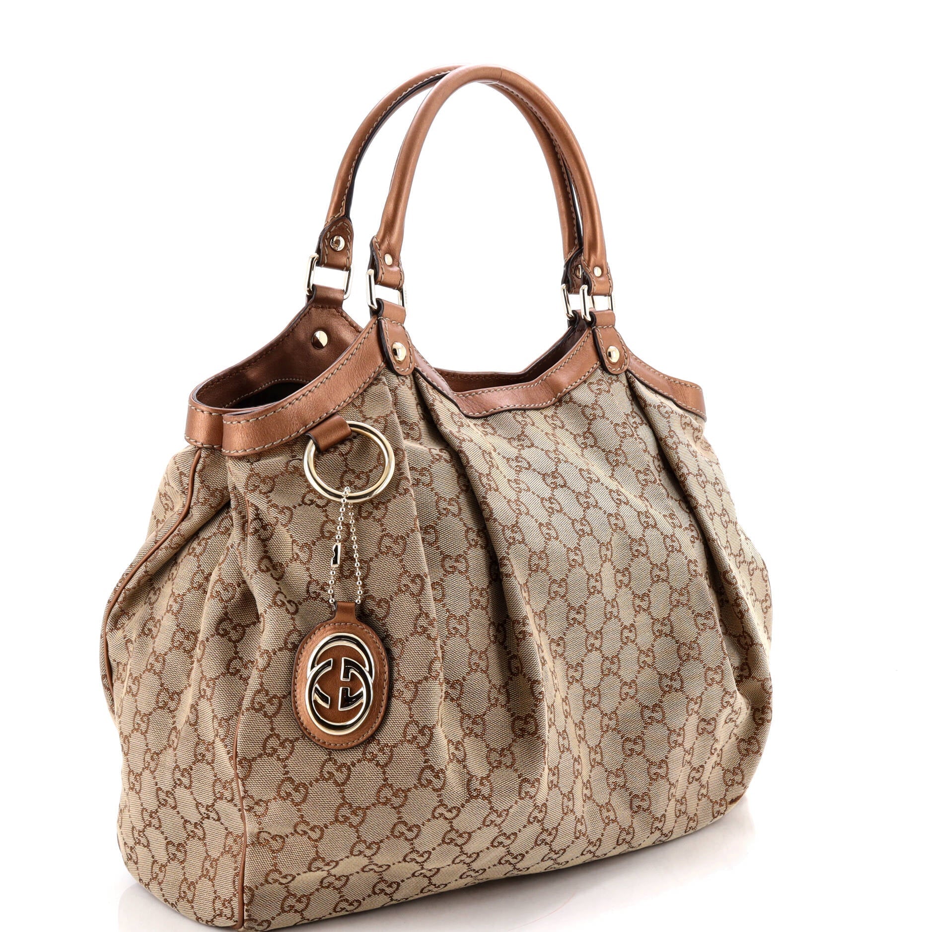 Sukey Tote GG Canvas with Leather Large