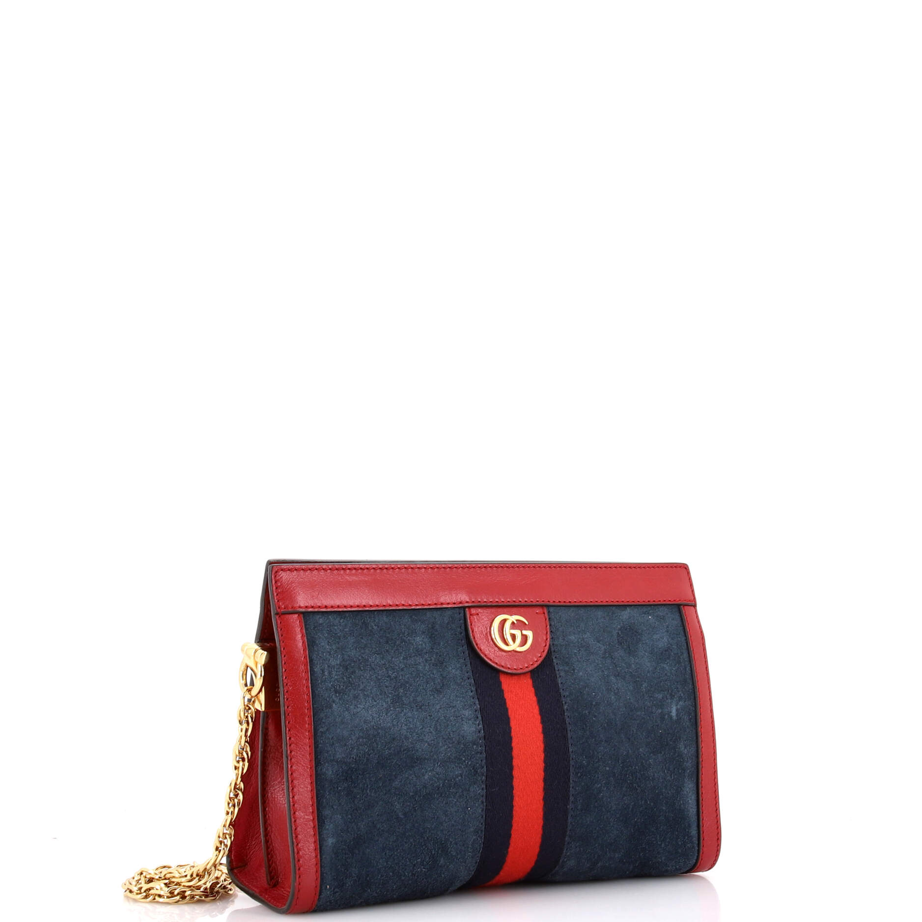 Ophidia Chain Shoulder Bag Suede Small