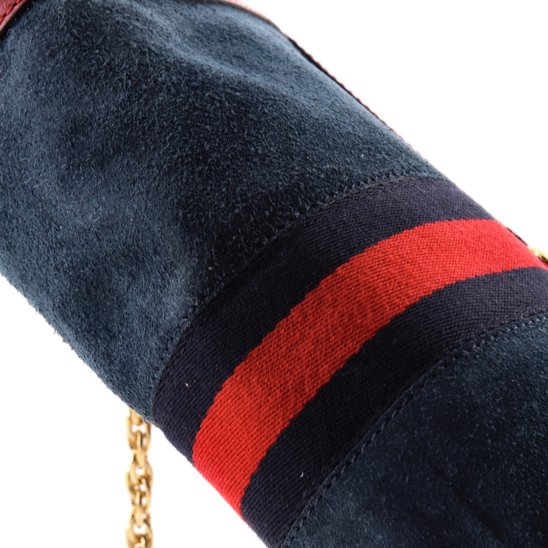Ophidia Chain Shoulder Bag Suede Small