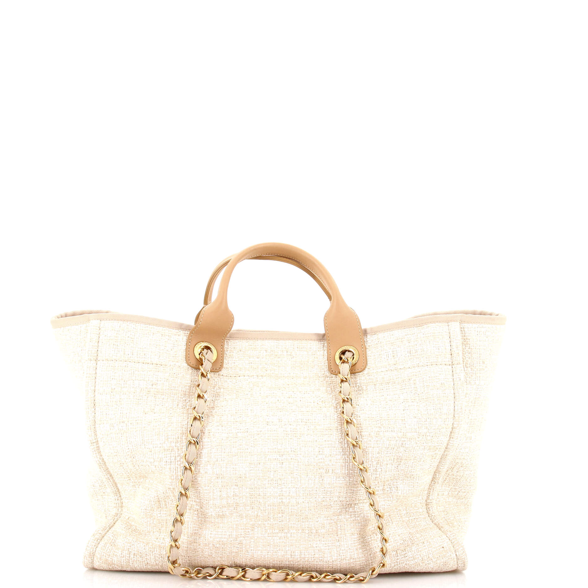 Deauville Tote Raffia with Glitter Detail Medium