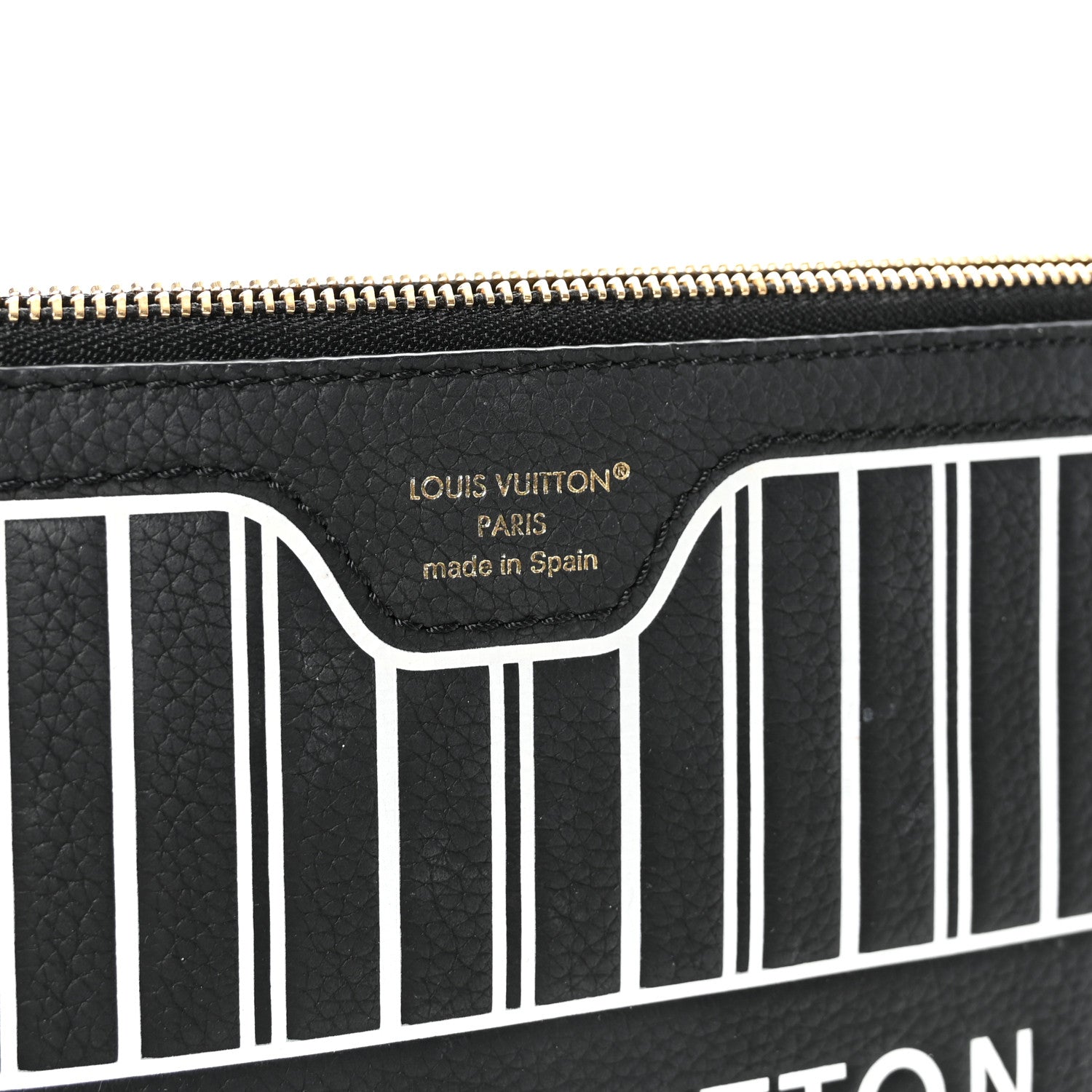 Calfskin Neverfull Inside Out MM Pochette Black