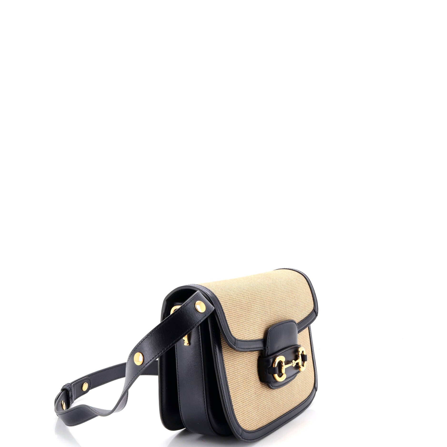 Horsebit 1955 Shoulder Bag Canvas and Leather Small