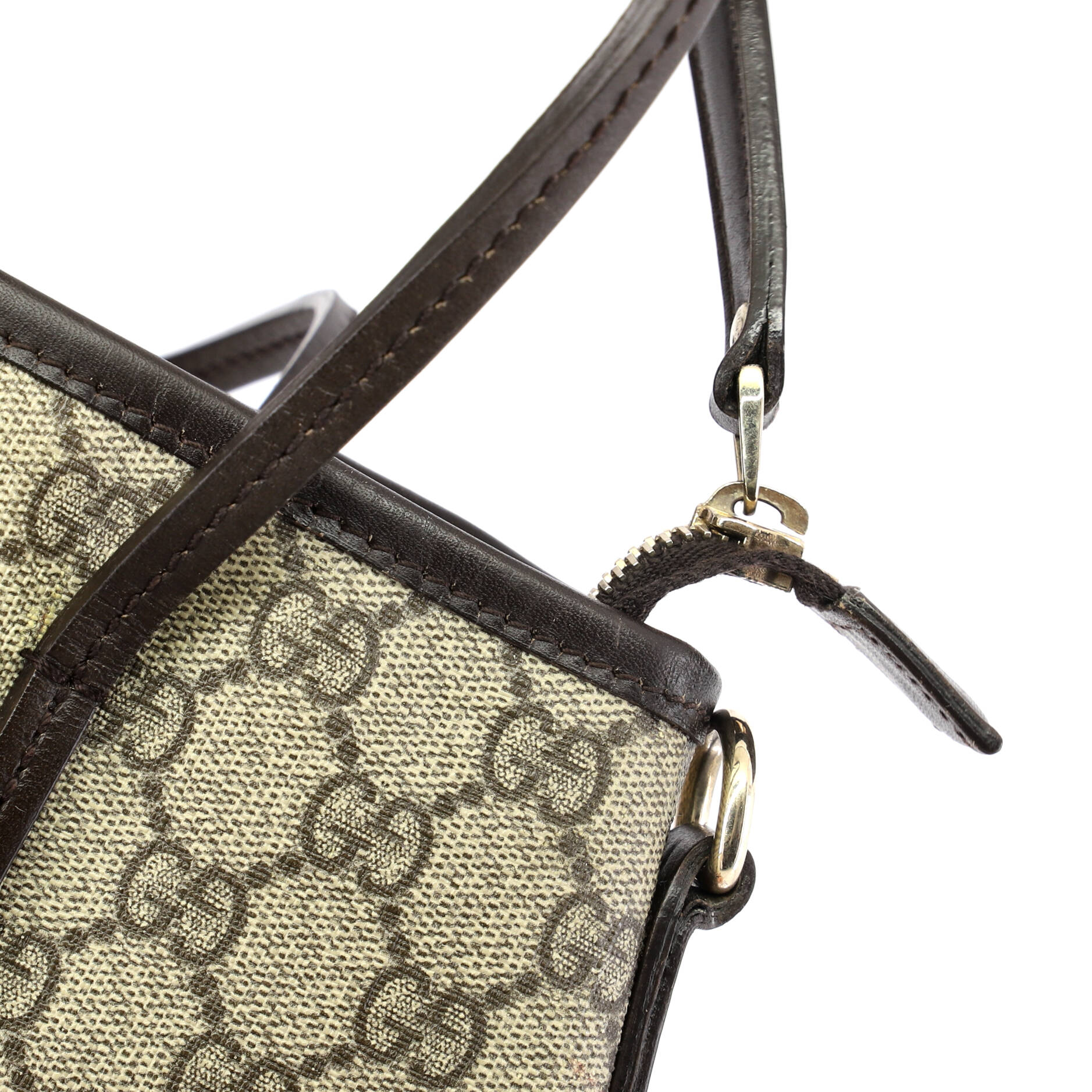 Convertible Zip Tote GG Coated Canvas with Leather Small