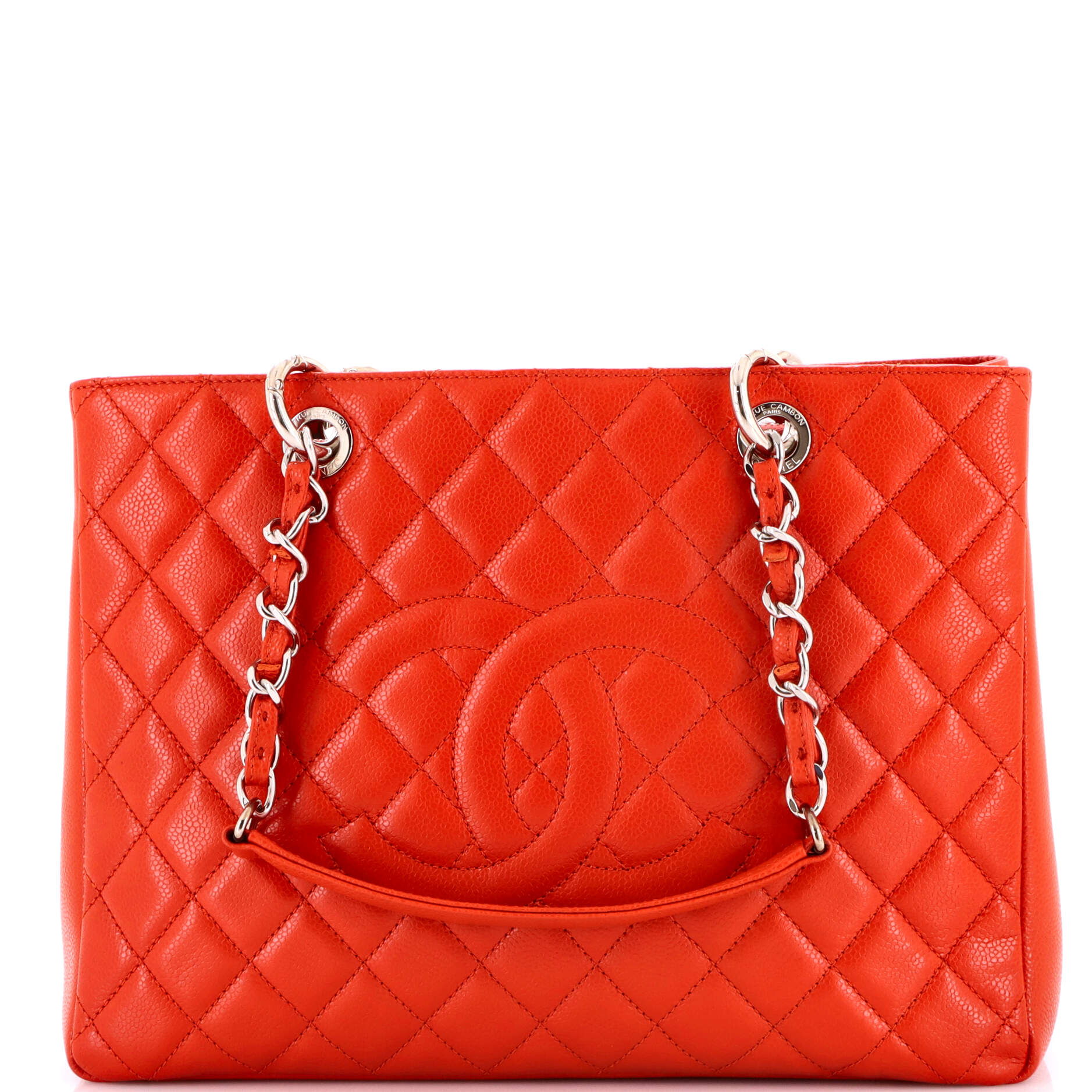 Grand Shopping Tote Quilted Caviar
