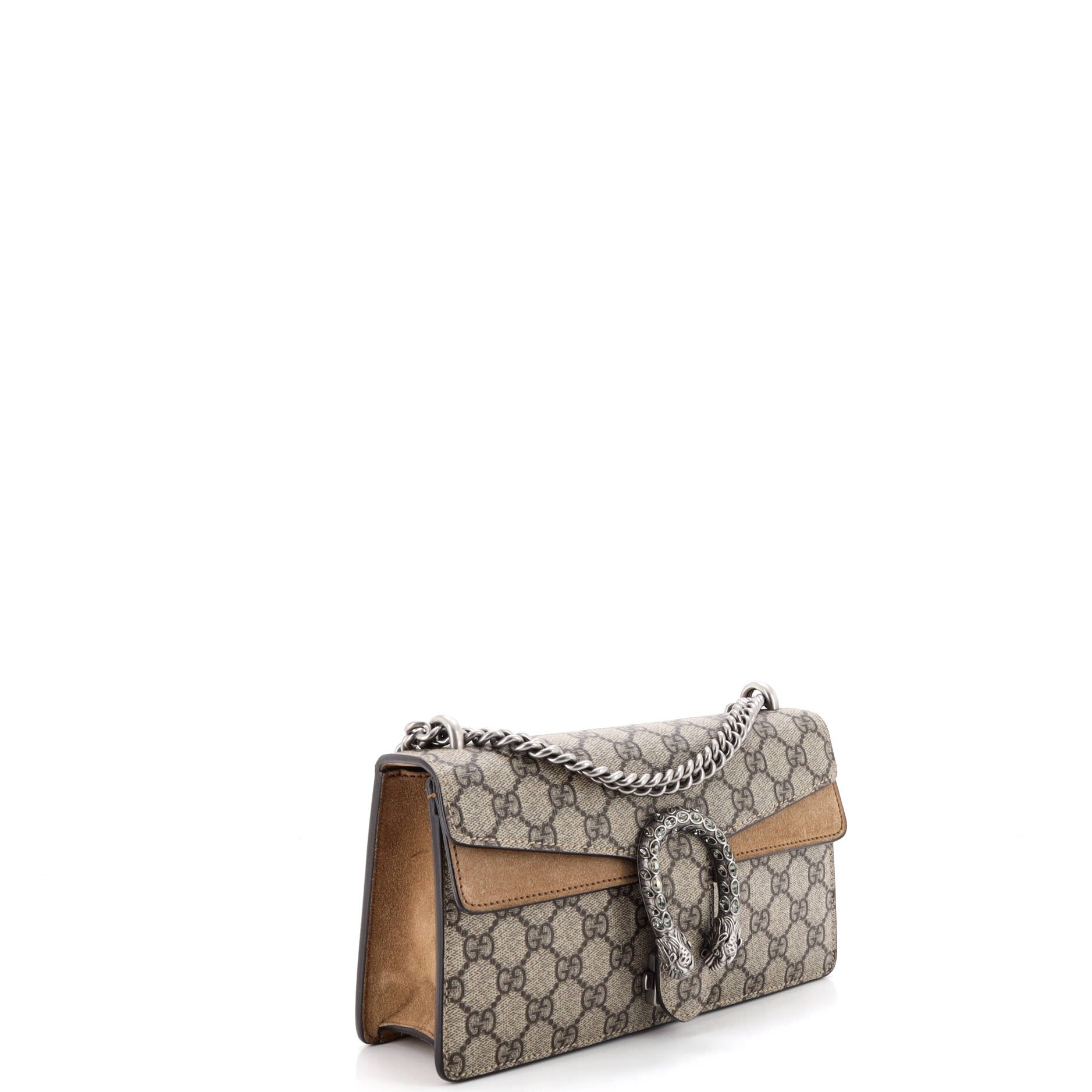 Dionysus Bag GG Coated Canvas with Crystal Embellished Metal Small