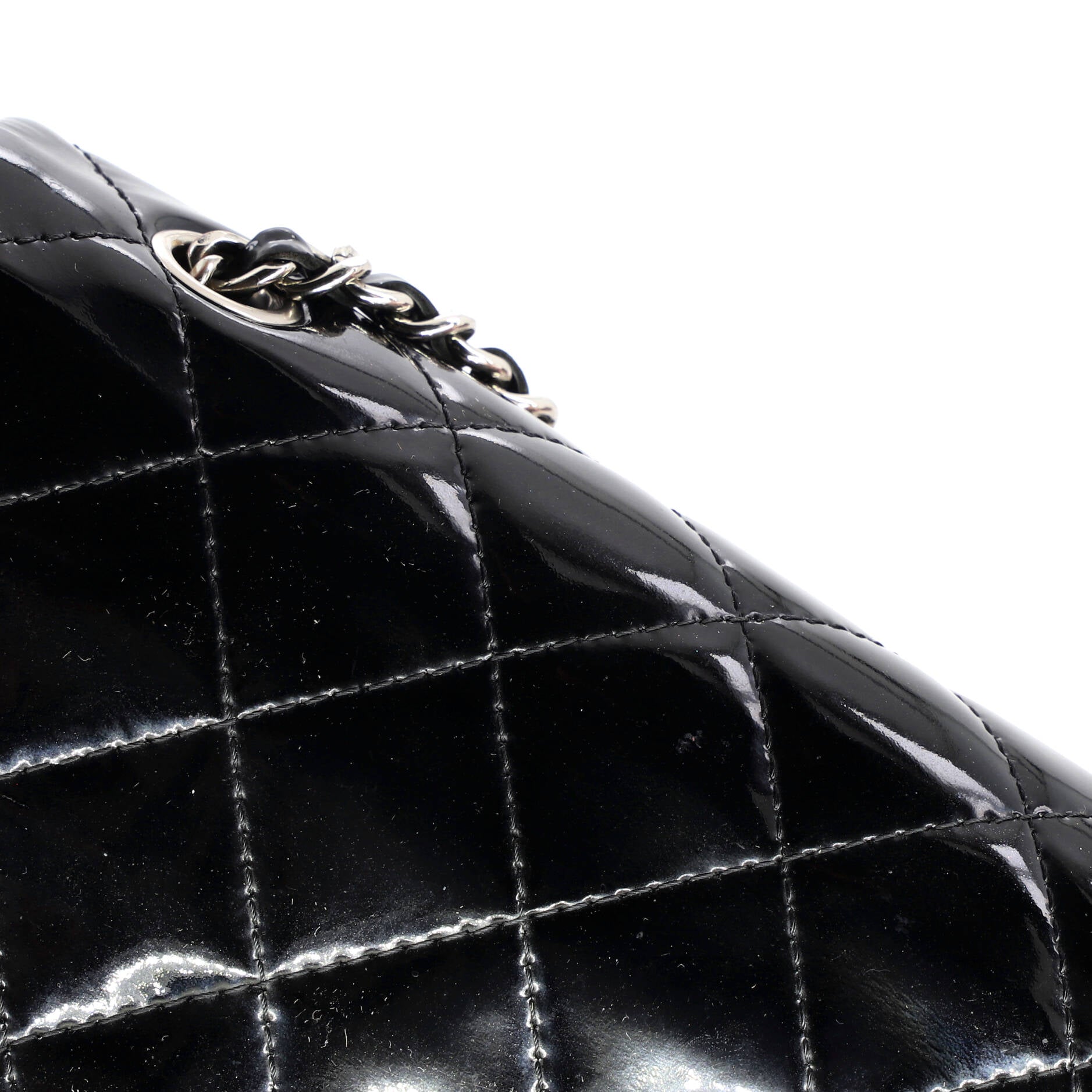 Classic Single Flap Bag Quilted Patent Extra Mini