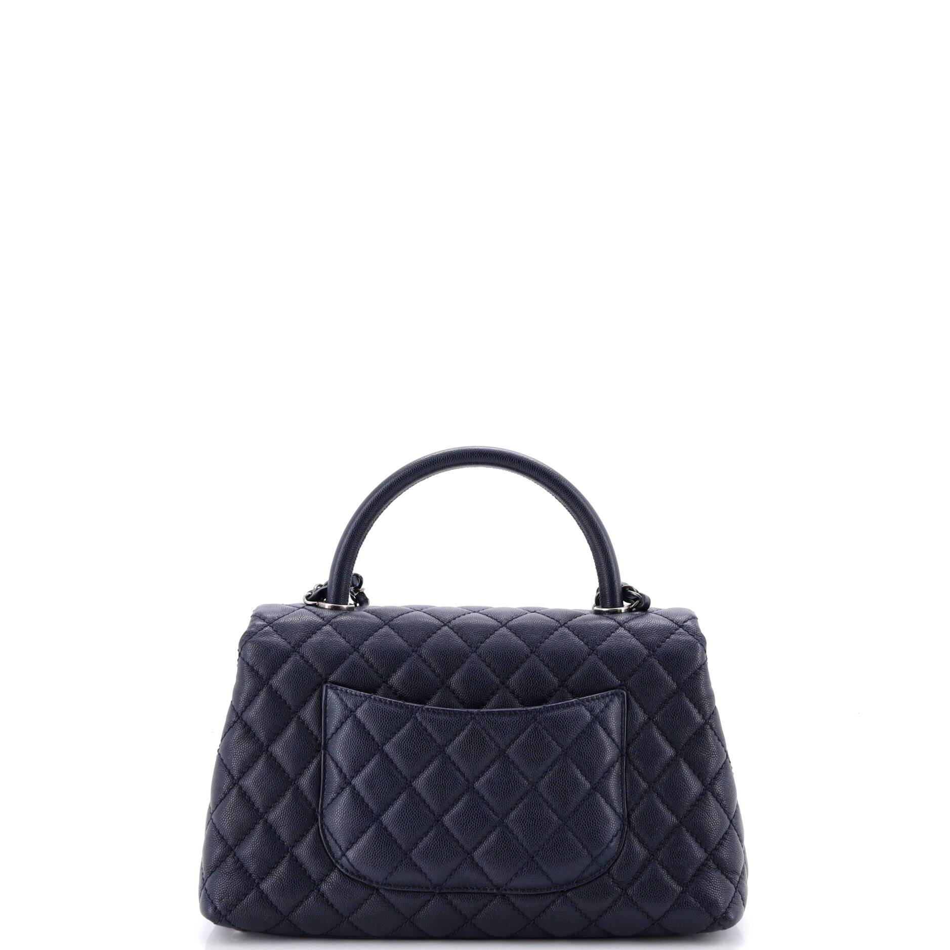 Coco Top Handle Bag Quilted Caviar Small