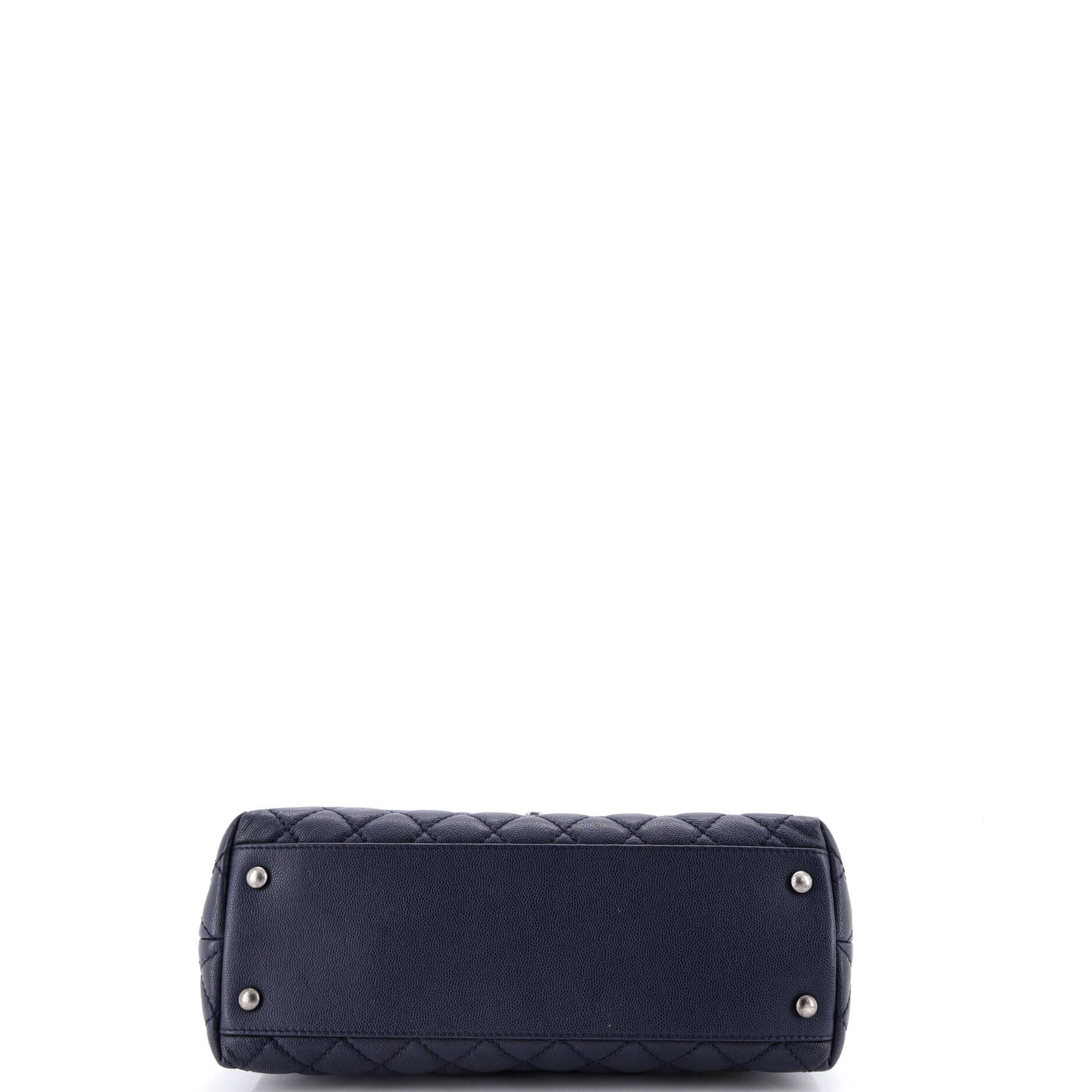 Coco Top Handle Bag Quilted Caviar Small