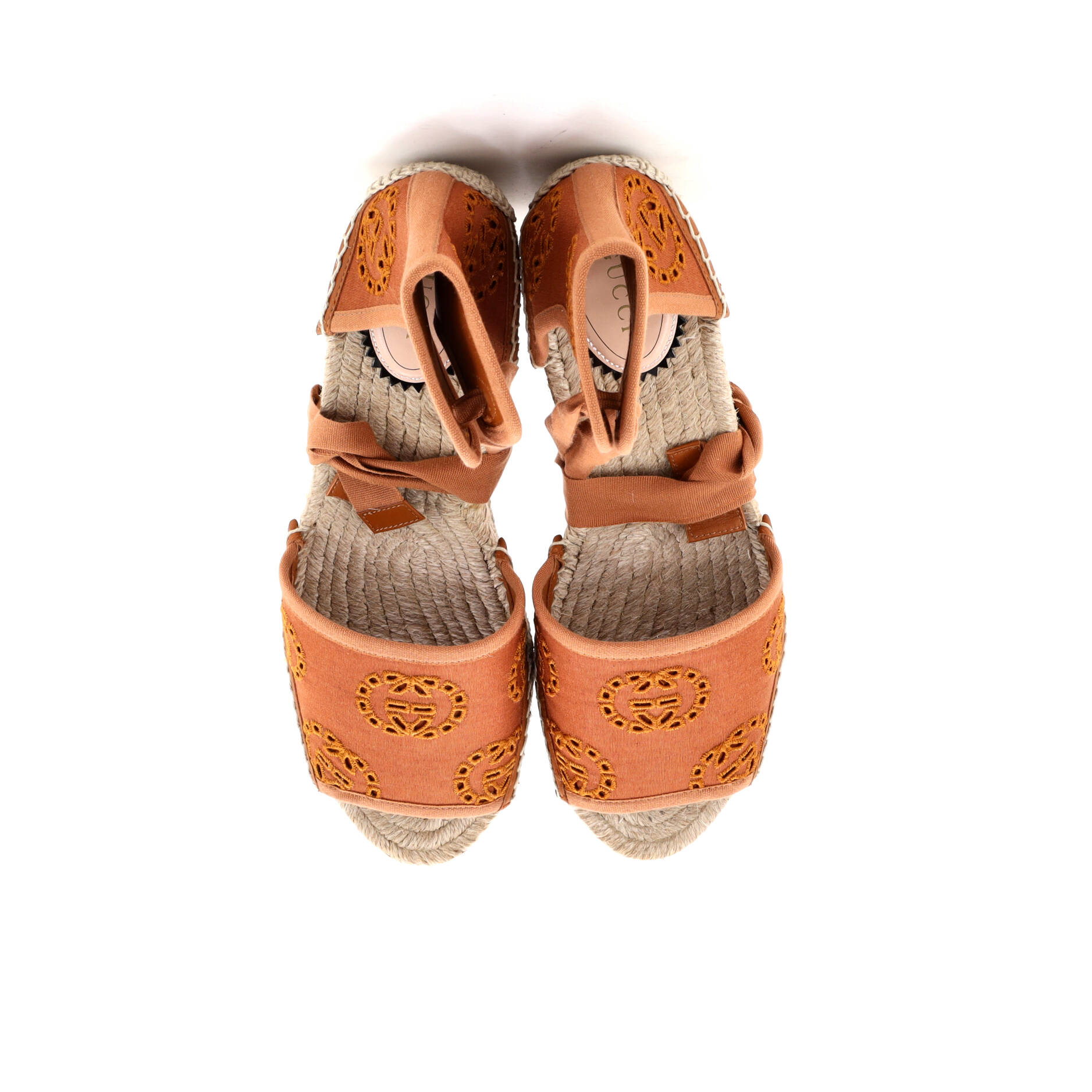 Women's Damita Espadrilles Interlocking G Embroidered Canvas