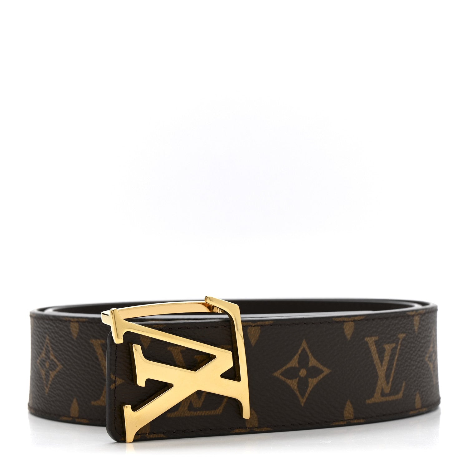 Monogram Calfskin 40mm LV Initiales Reversible Belt 90 36 Black
