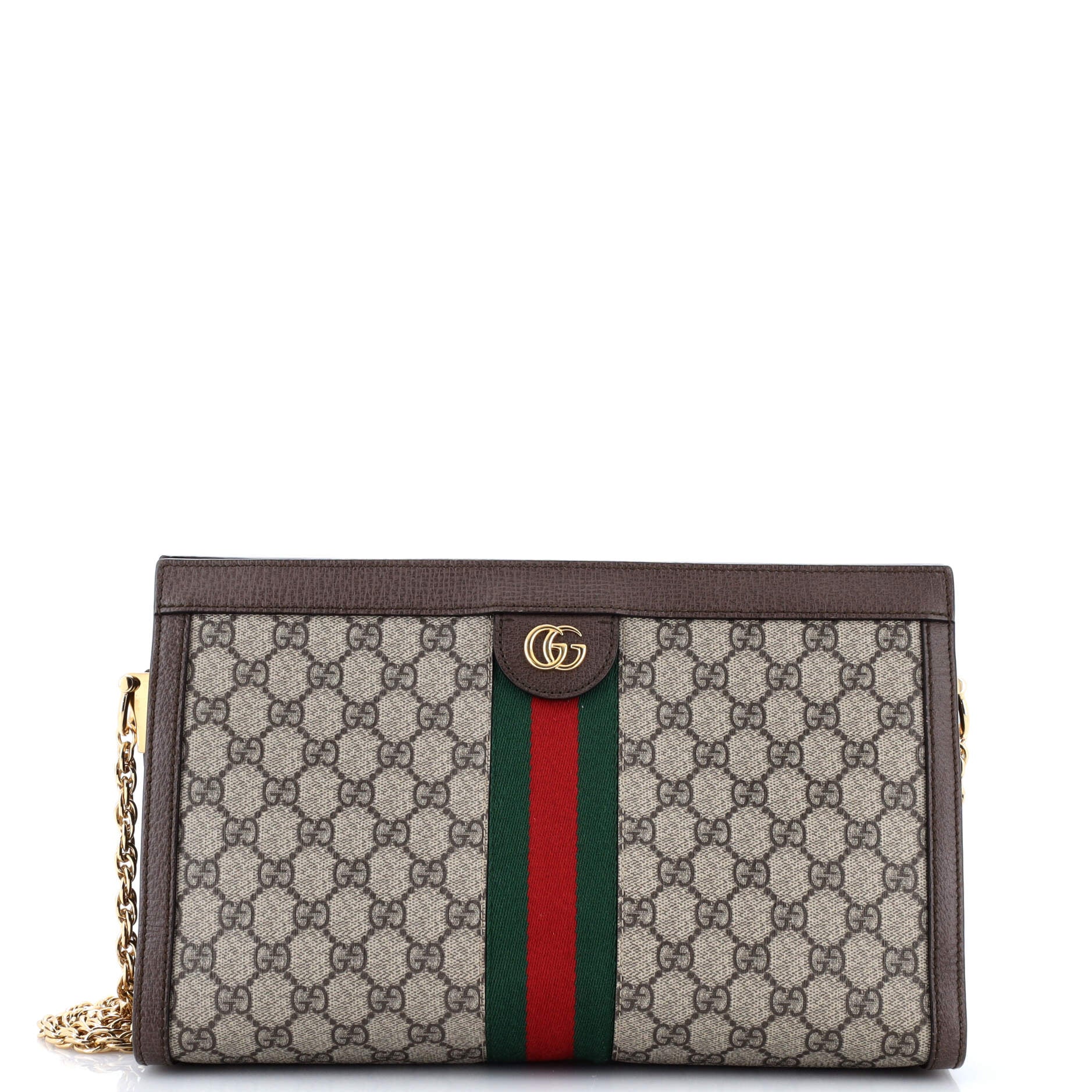 Ophidia Chain Shoulder Bag GG Coated Canvas Medium