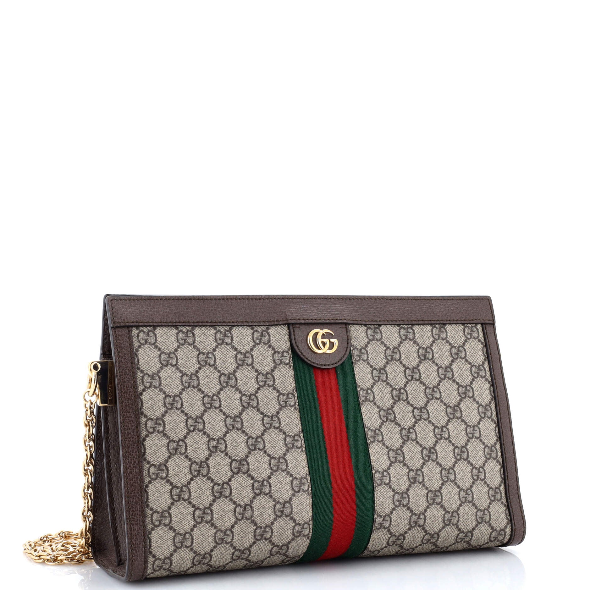 Ophidia Chain Shoulder Bag GG Coated Canvas Medium