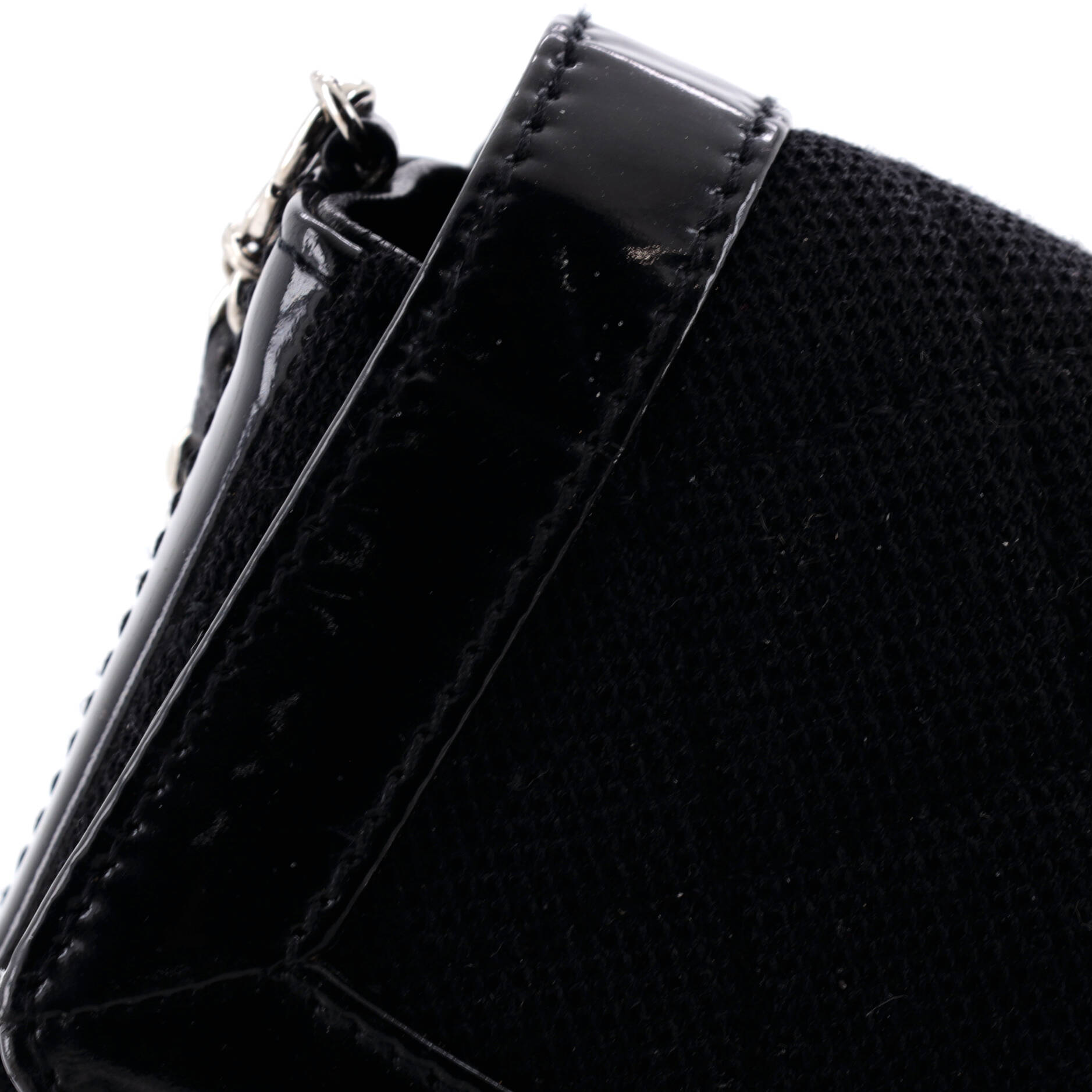 Reissue Flap Bag Quilted Jersey with Patent East West