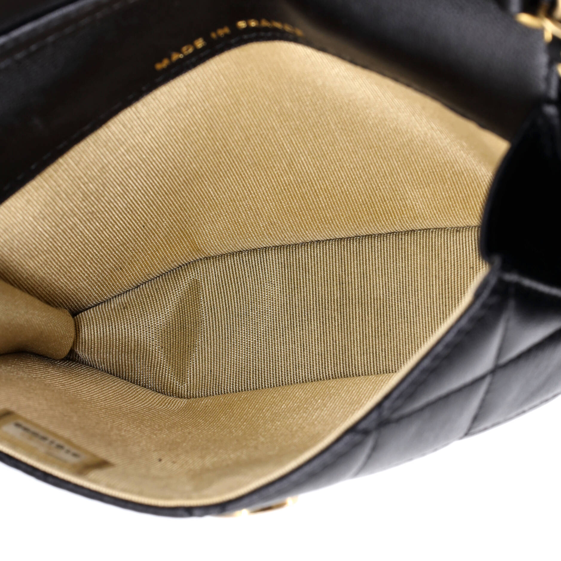 Pearl Crush Flap Clutch with Chain Quilted Lambskin Mini