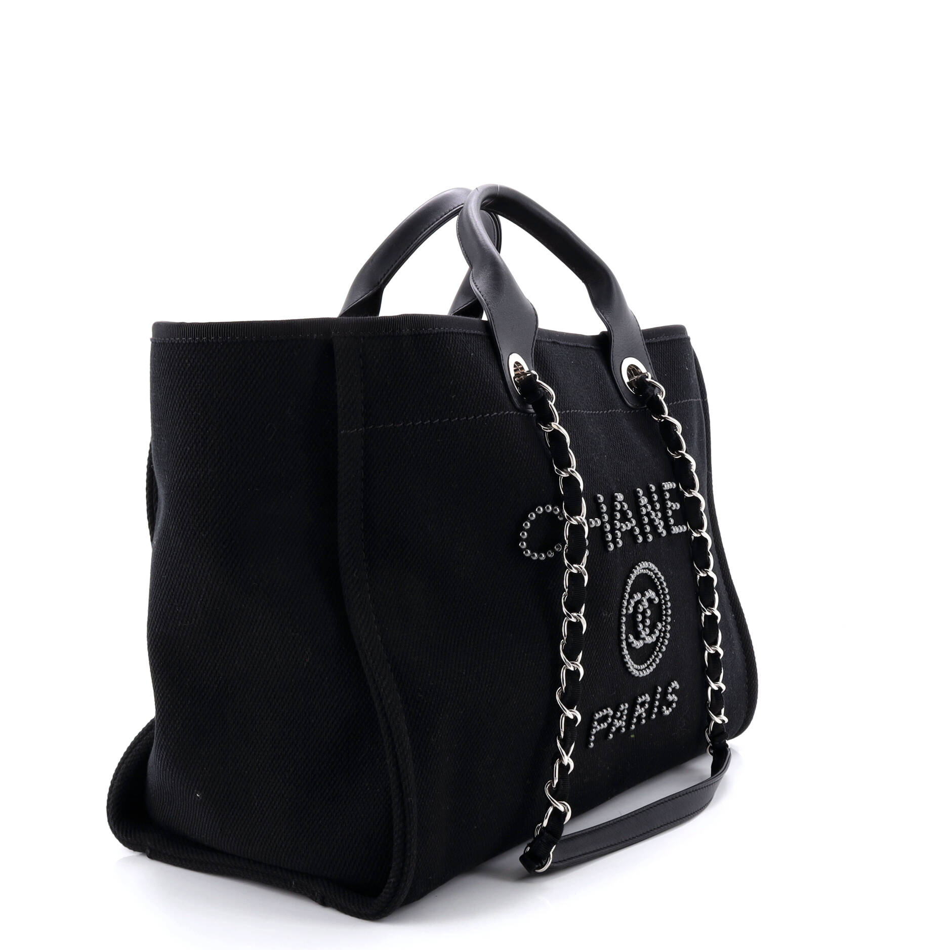 Deauville Tote Pearl Embellished Canvas Medium
