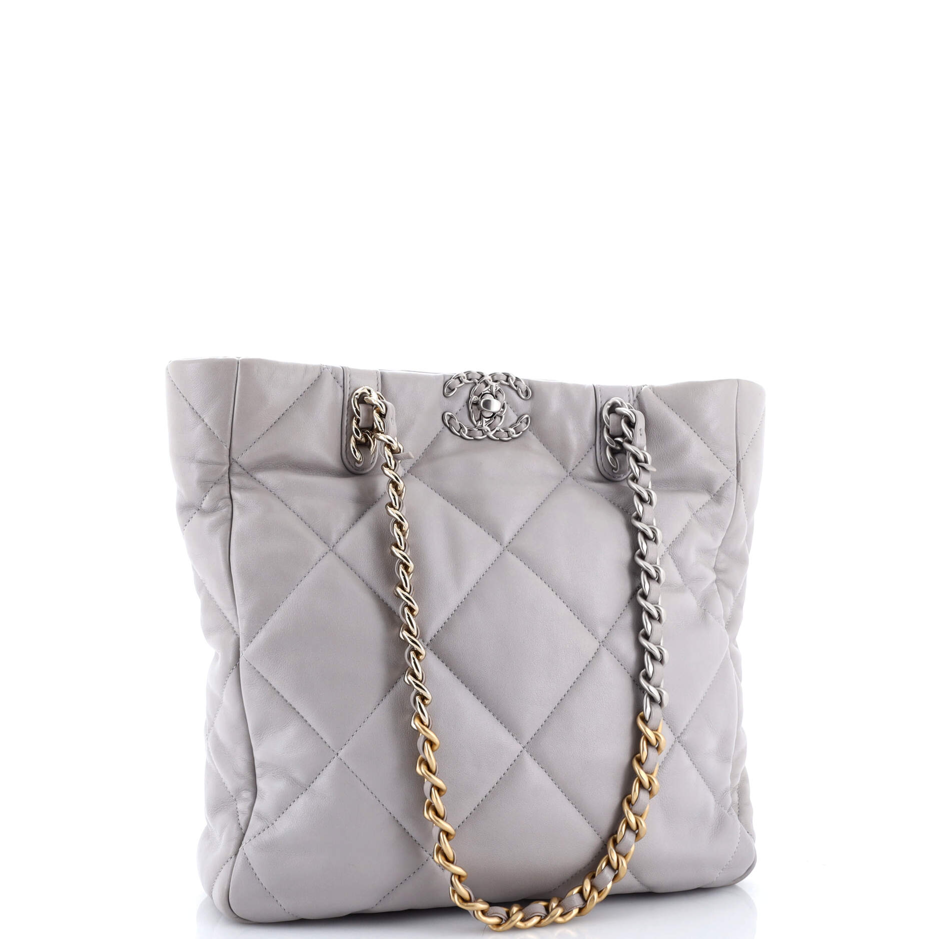 19 Shopping Bag Quilted Leather Medium