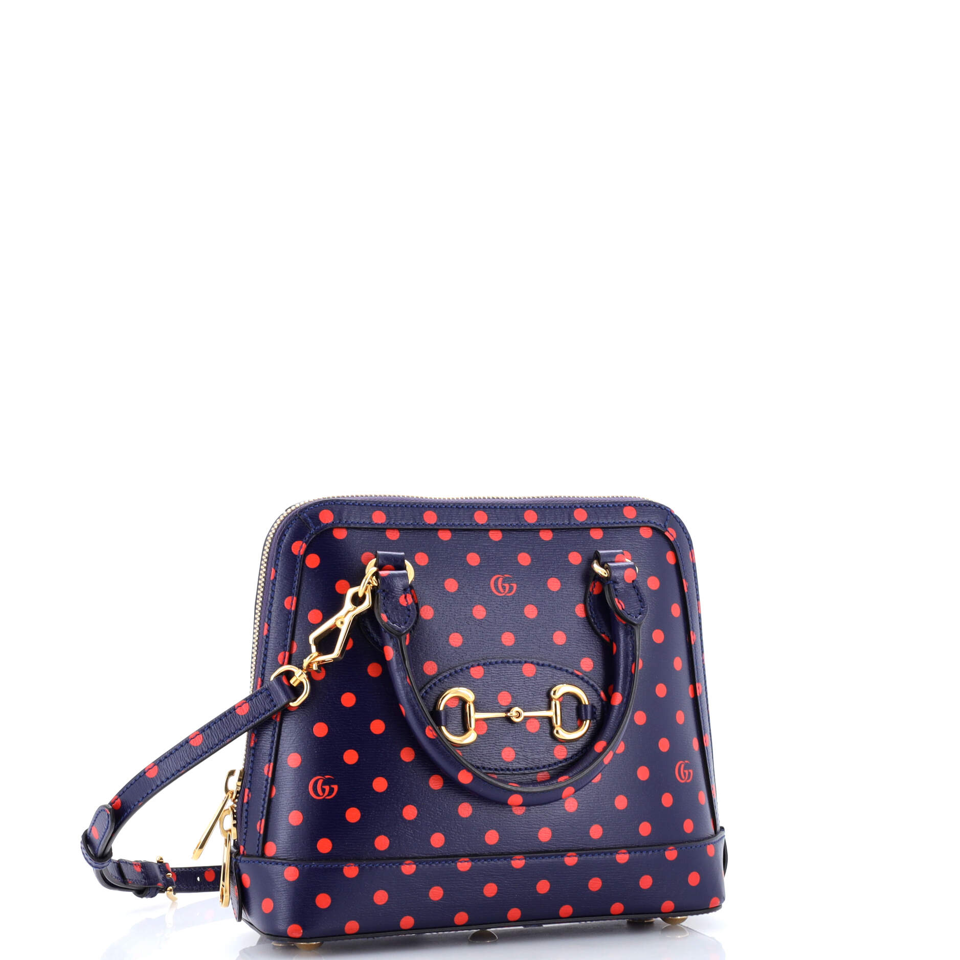 Horsebit 1955 Top Handle Bag Printed Leather Small