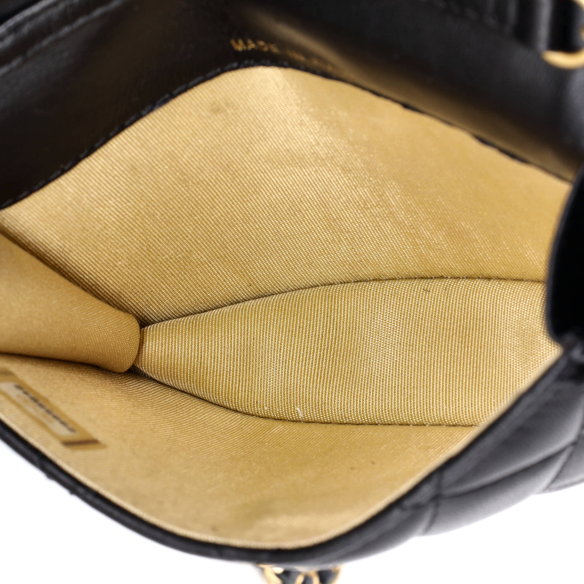 Pearl Crush Flap Clutch with Chain Quilted Lambskin Mini