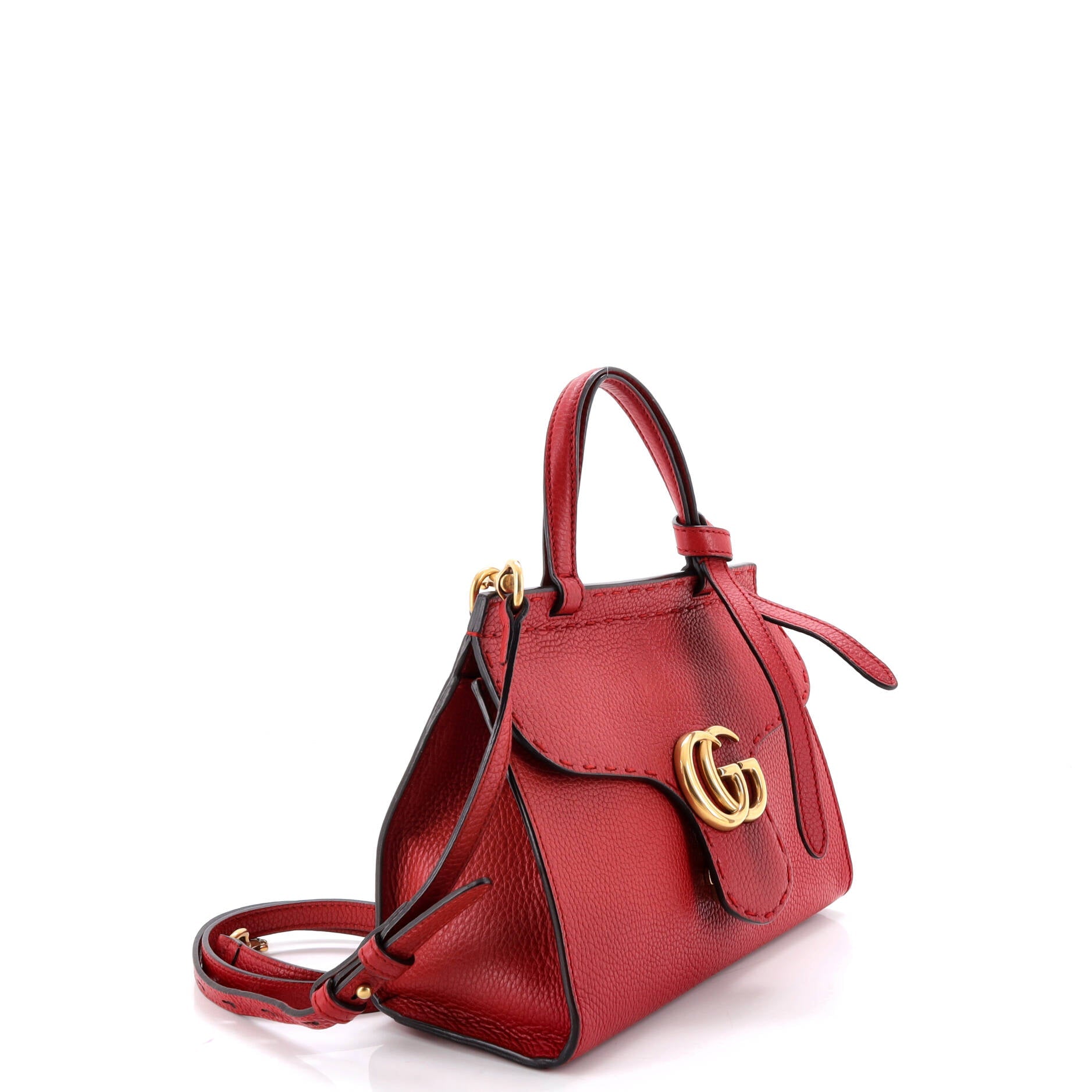 GG Marmont Top Handle Bag Leather Mini
